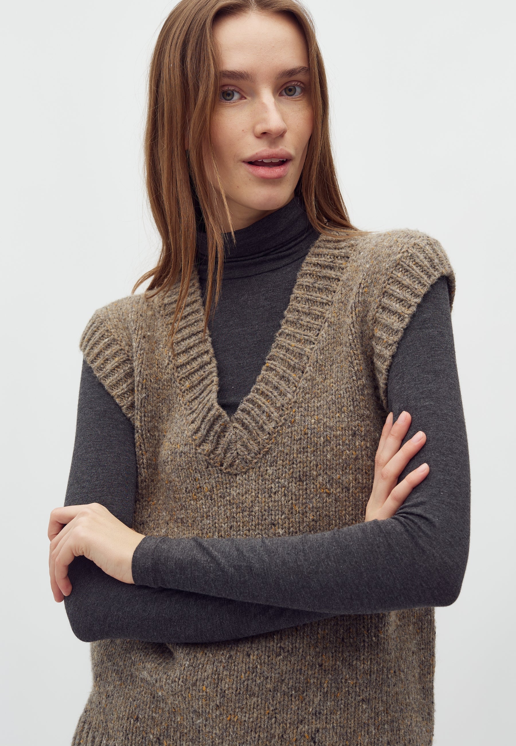 Allia-M Knit Vest - Dusty Sprinkle - Image 2
