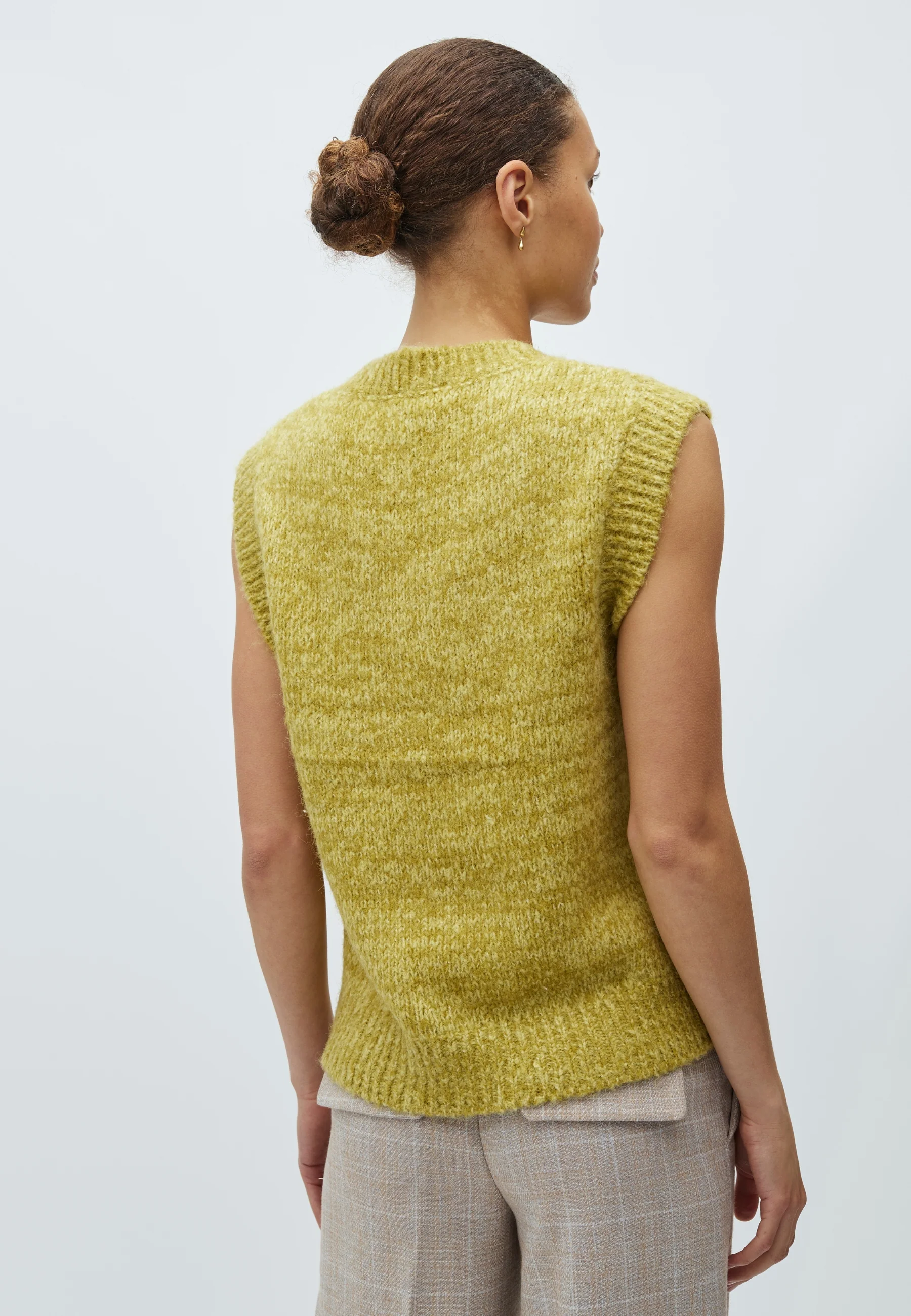 Allia-M Knitted Vest - Light Pear Melange - Image 3