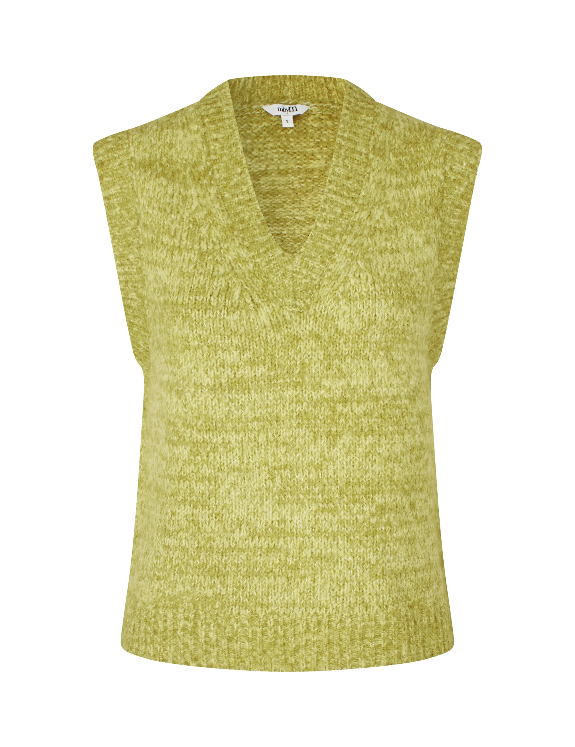 Allia-M Knitted Vest - Light Pear Melange - Image 5