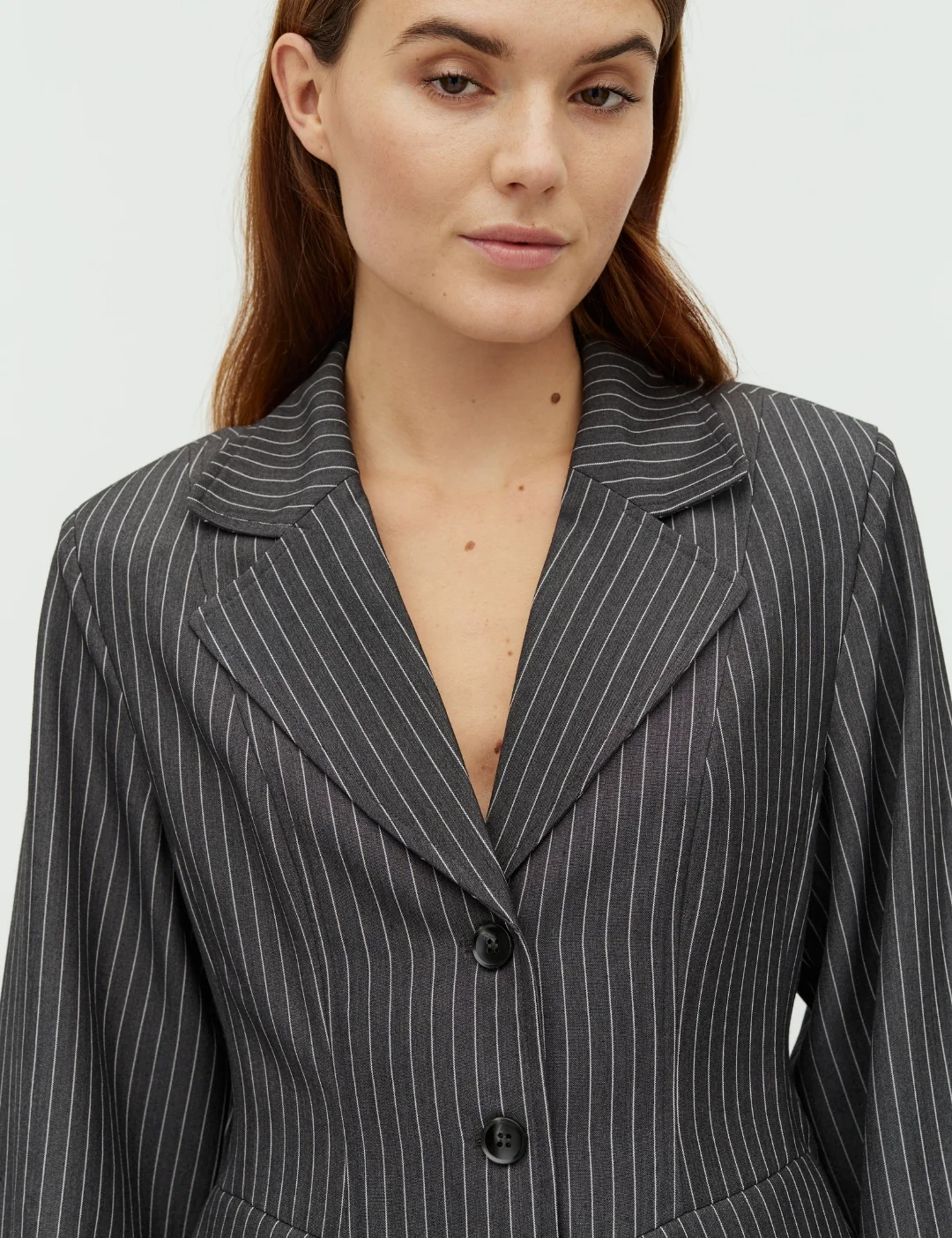 Anathea-M Blazer - Grey Pinestripe - Image 2