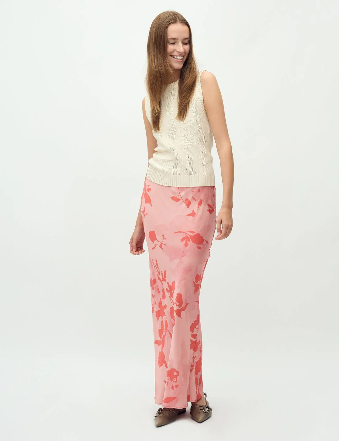 Aninda-M Skirt - Coral Felissa Print