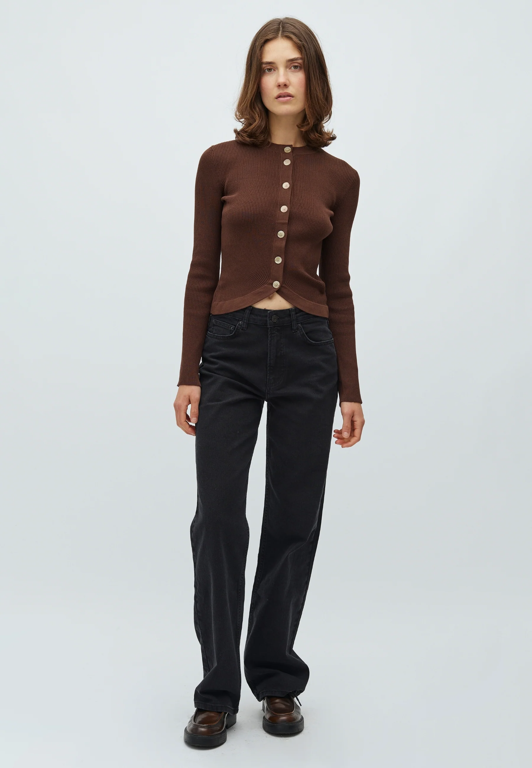 Arietty-M Cardigan - Chocolate Brown - Image 4