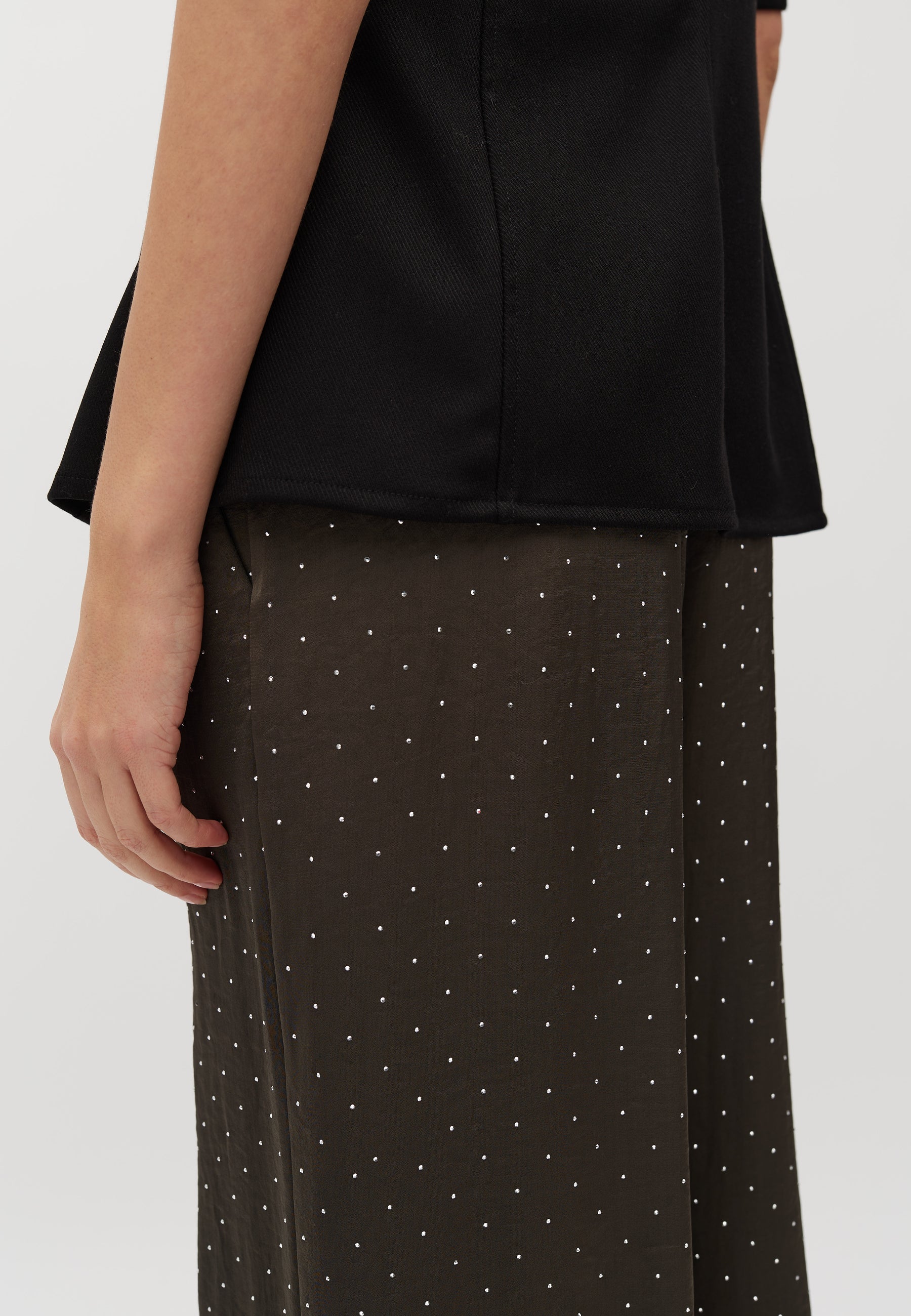 Asaka-M Satin Trousers - Dark Grey - Image 3