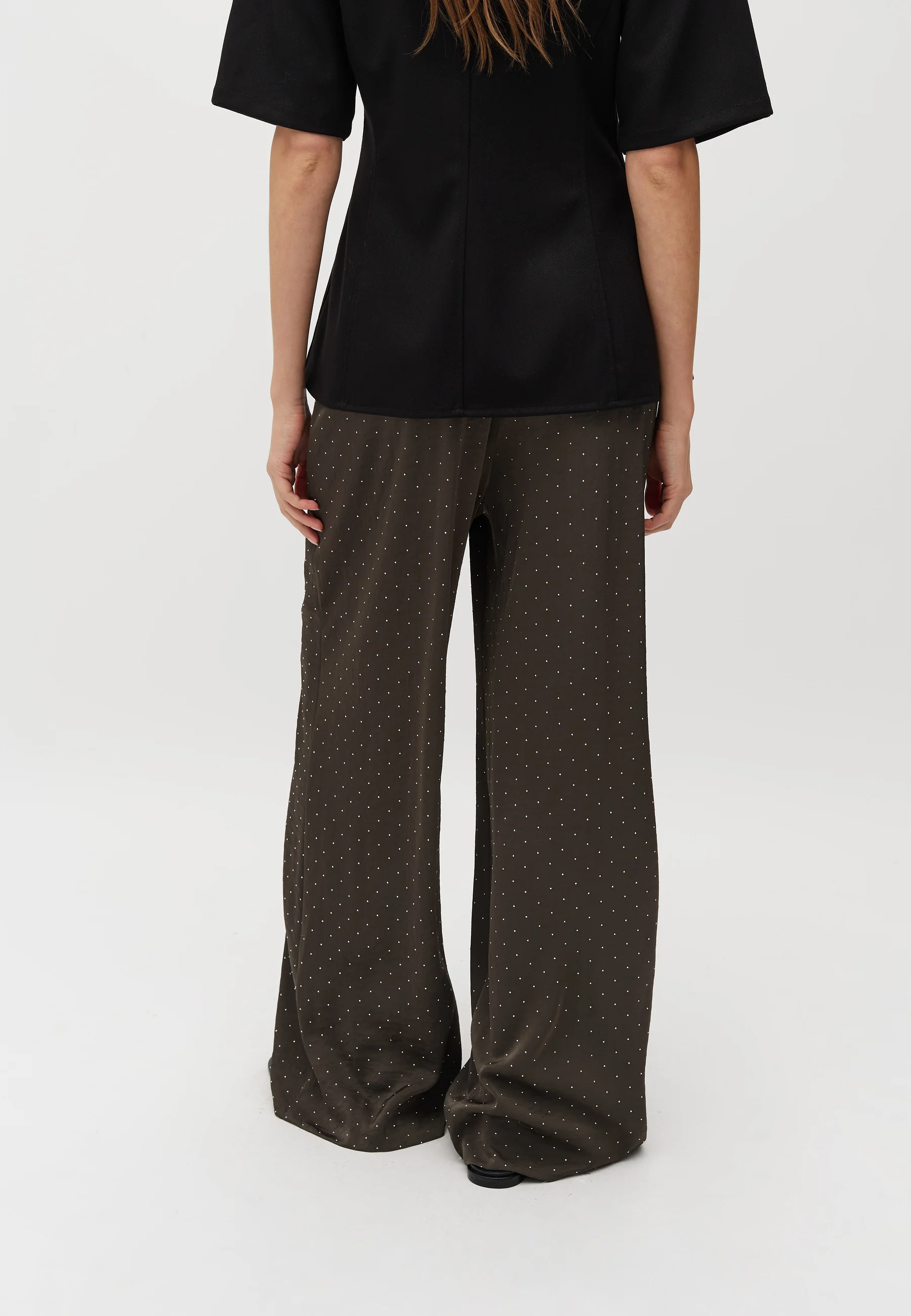 Asaka-M Satin Trousers - Dark Grey - Image 4