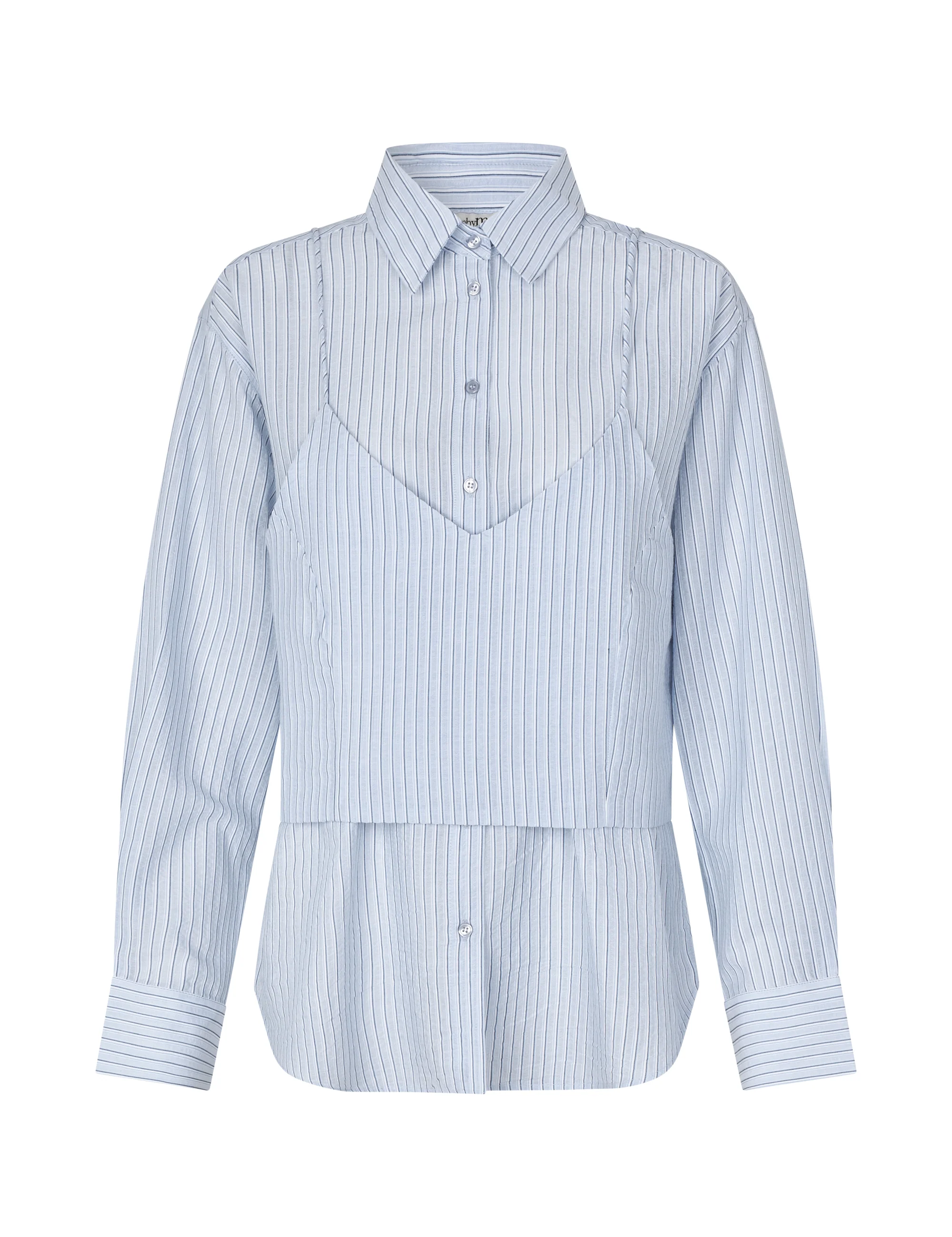 Aulora-M Shirt - Light Blue White Stripe - Image 4