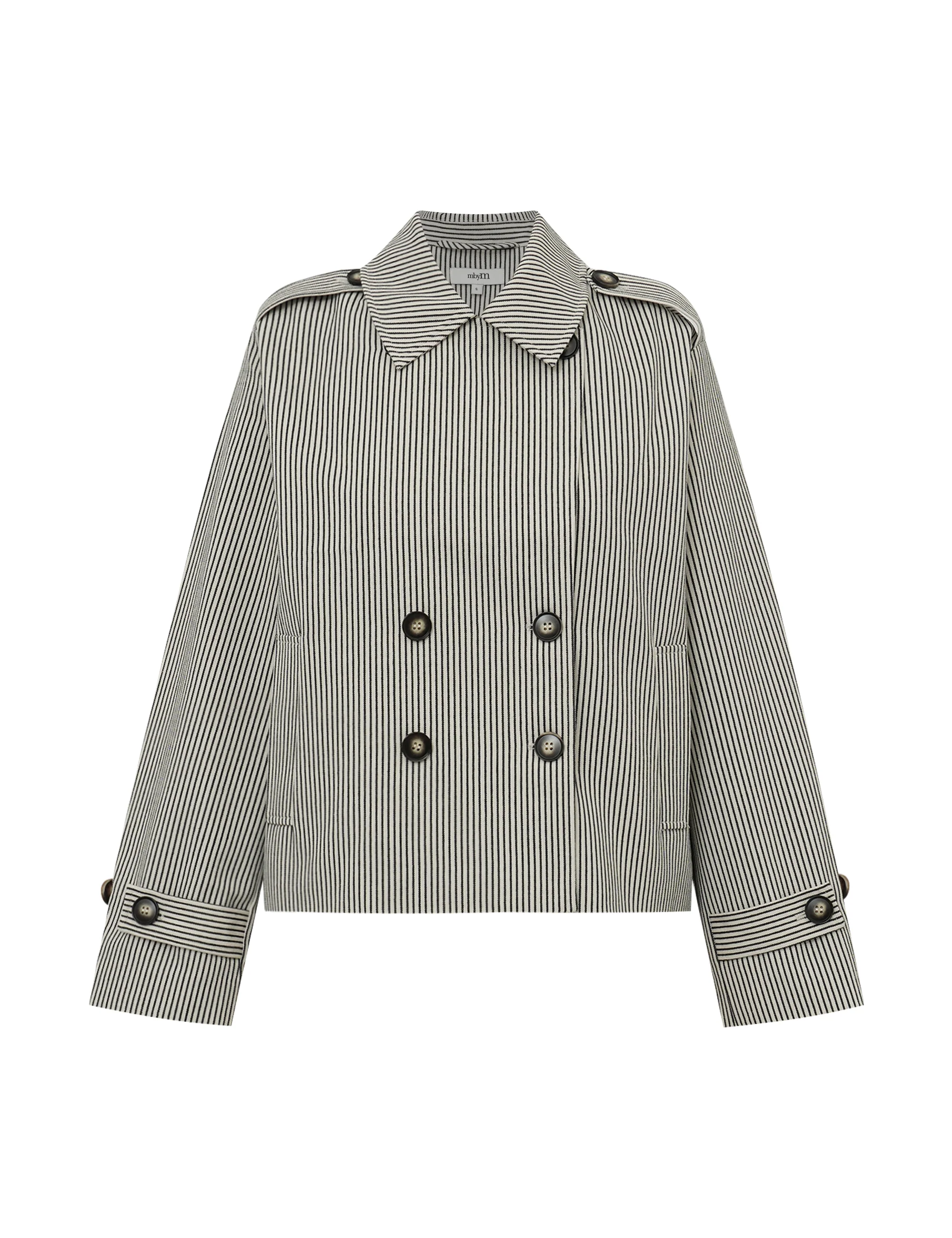 Becker-M Jacket - Black Beige Stripe