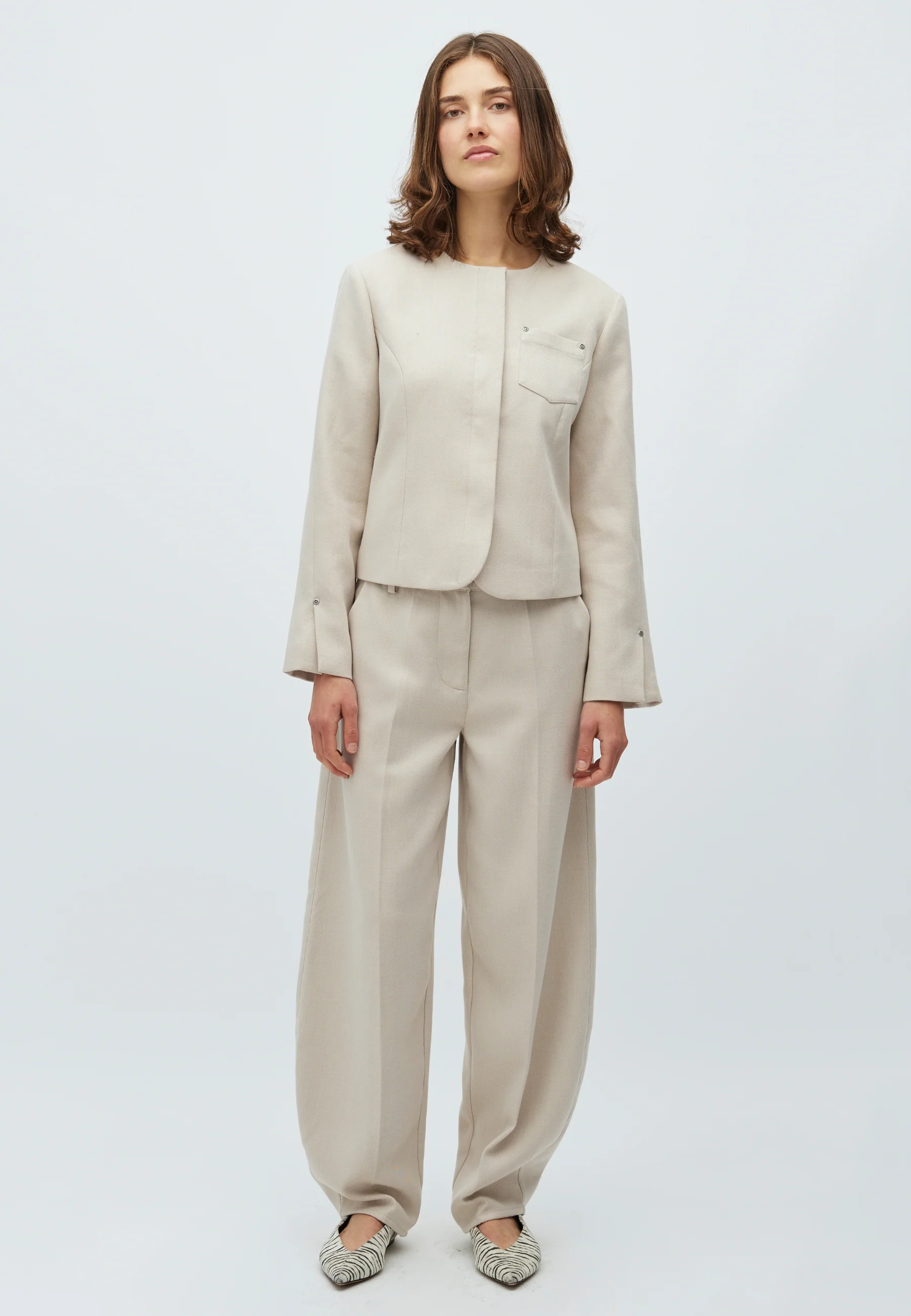 Bodil-M Trousers - Spring Brown Melange