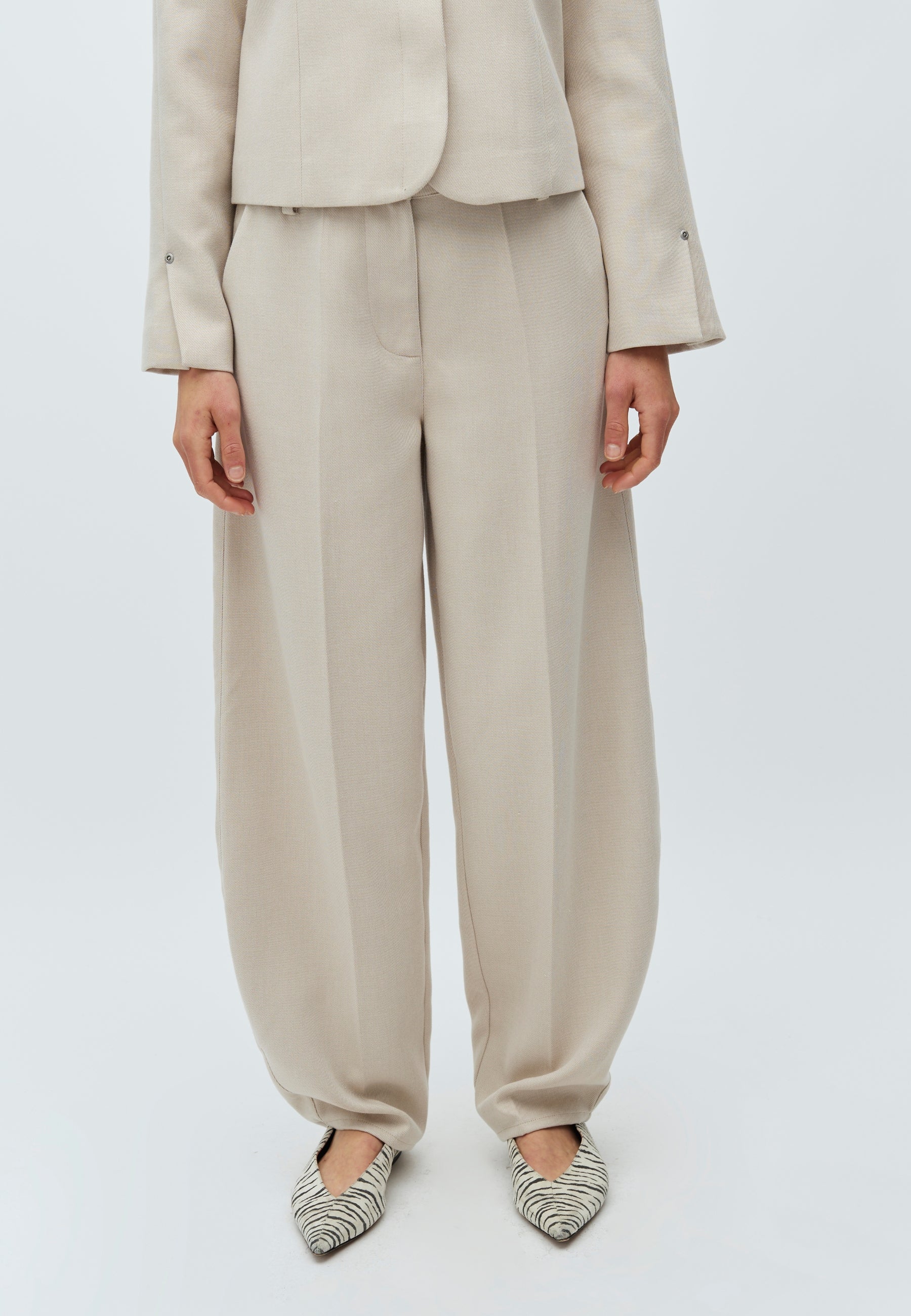 Bodil-M Trousers - Spring Brown Melange - Image 2