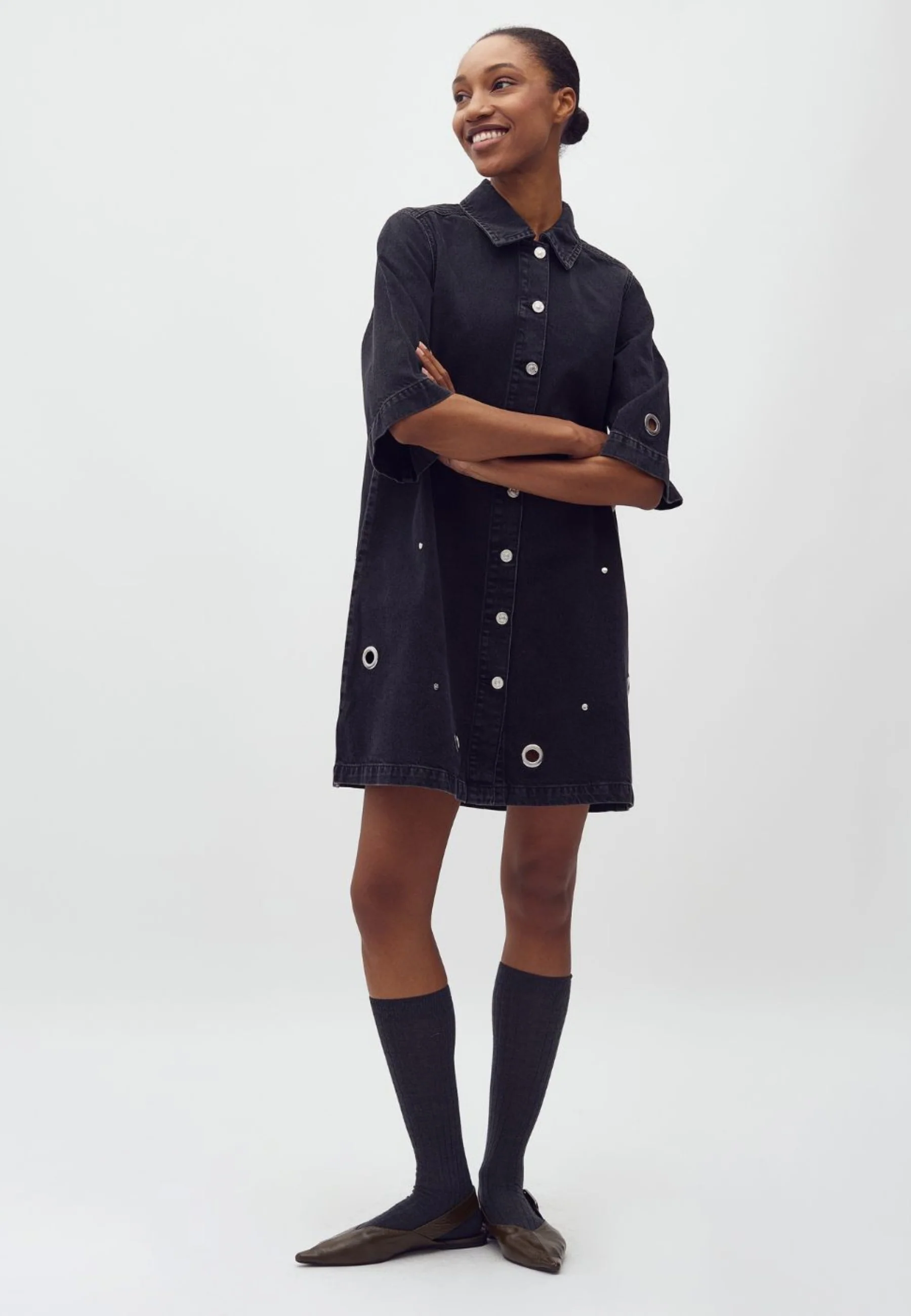 Calamya-M Dress - Black Midnight Wash