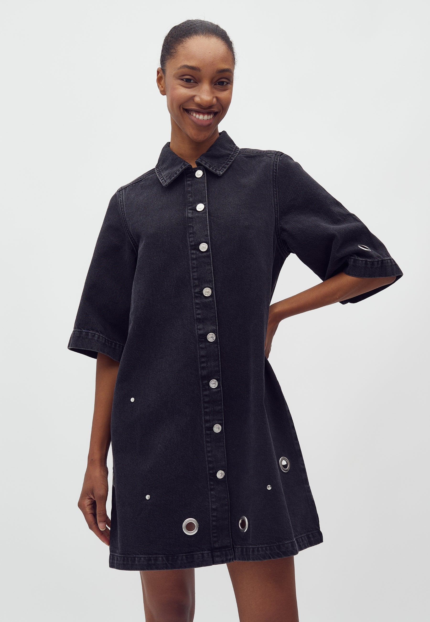 Calamya-M Dress - Black Midnight Wash - Image 2