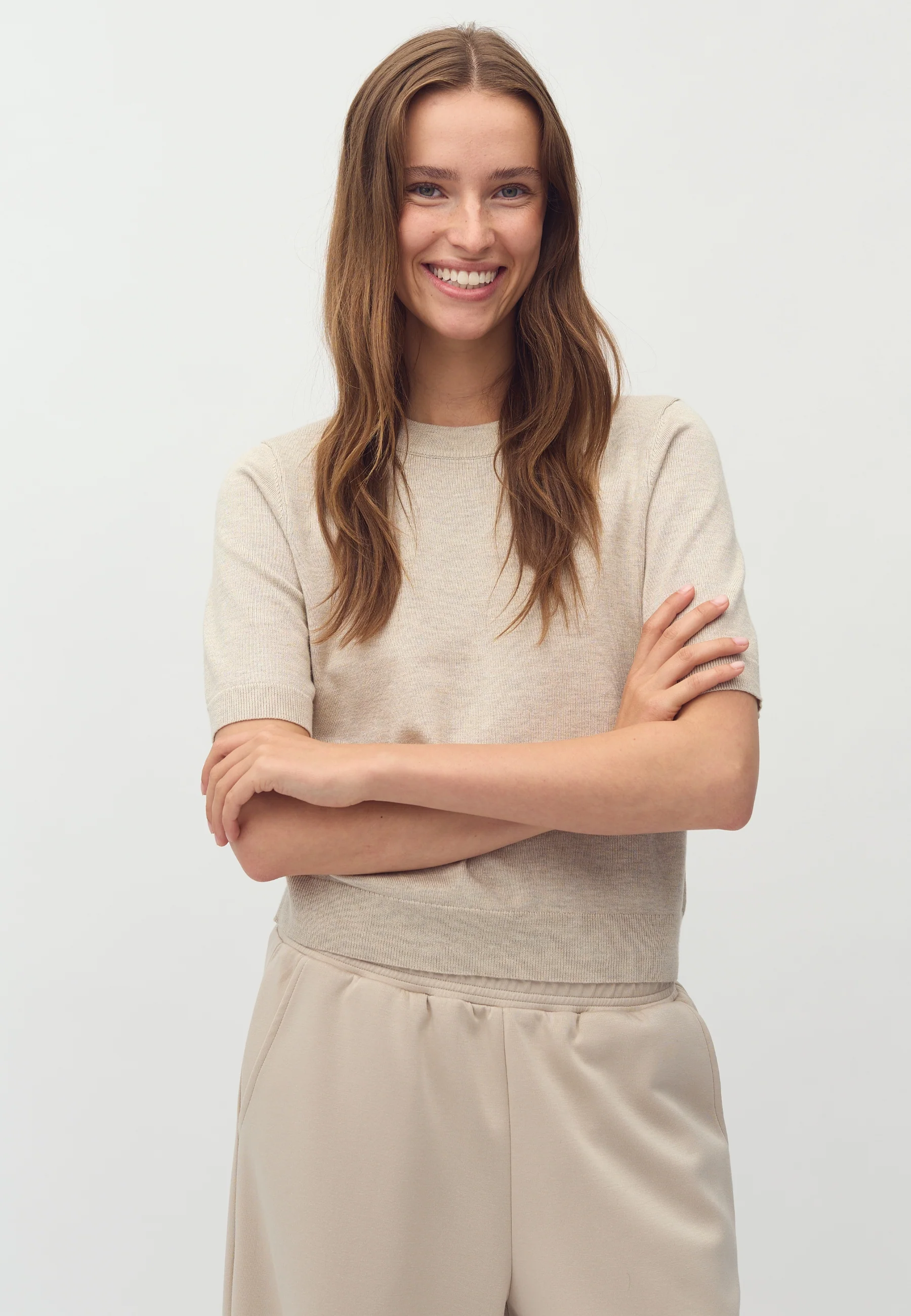 Carla-M Knit Blouse - Island Fossil Melange