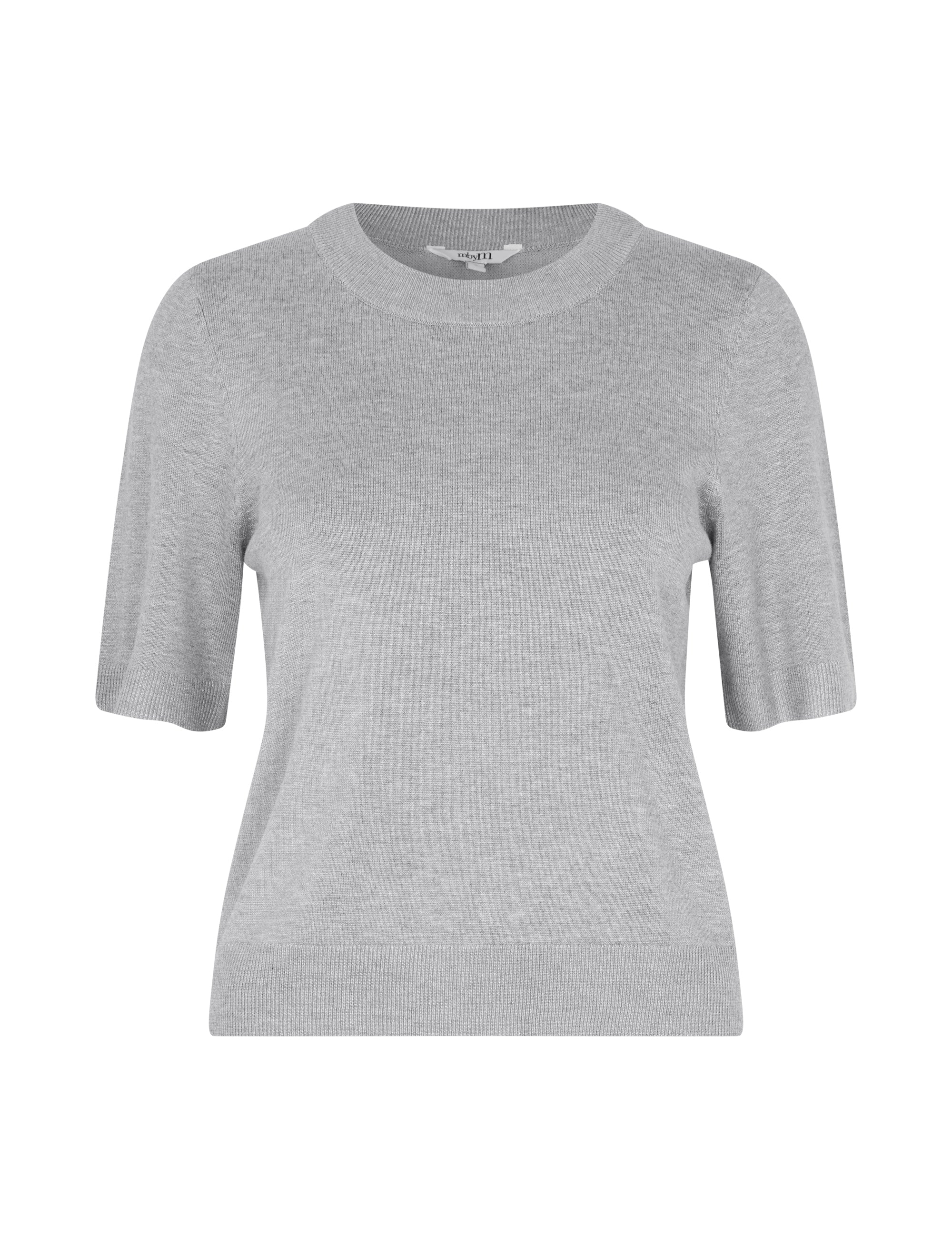 Carla-M Knit Blouse - Light Grey Melange - Image 4