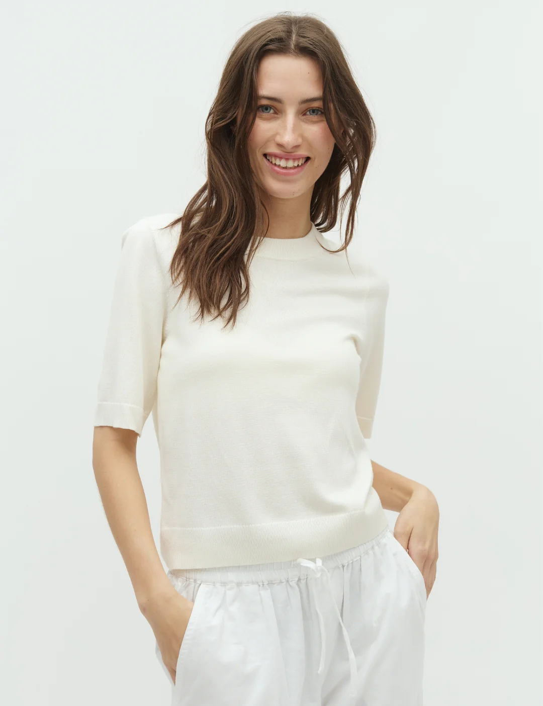 Carla-M Knit Blouse - Sugar