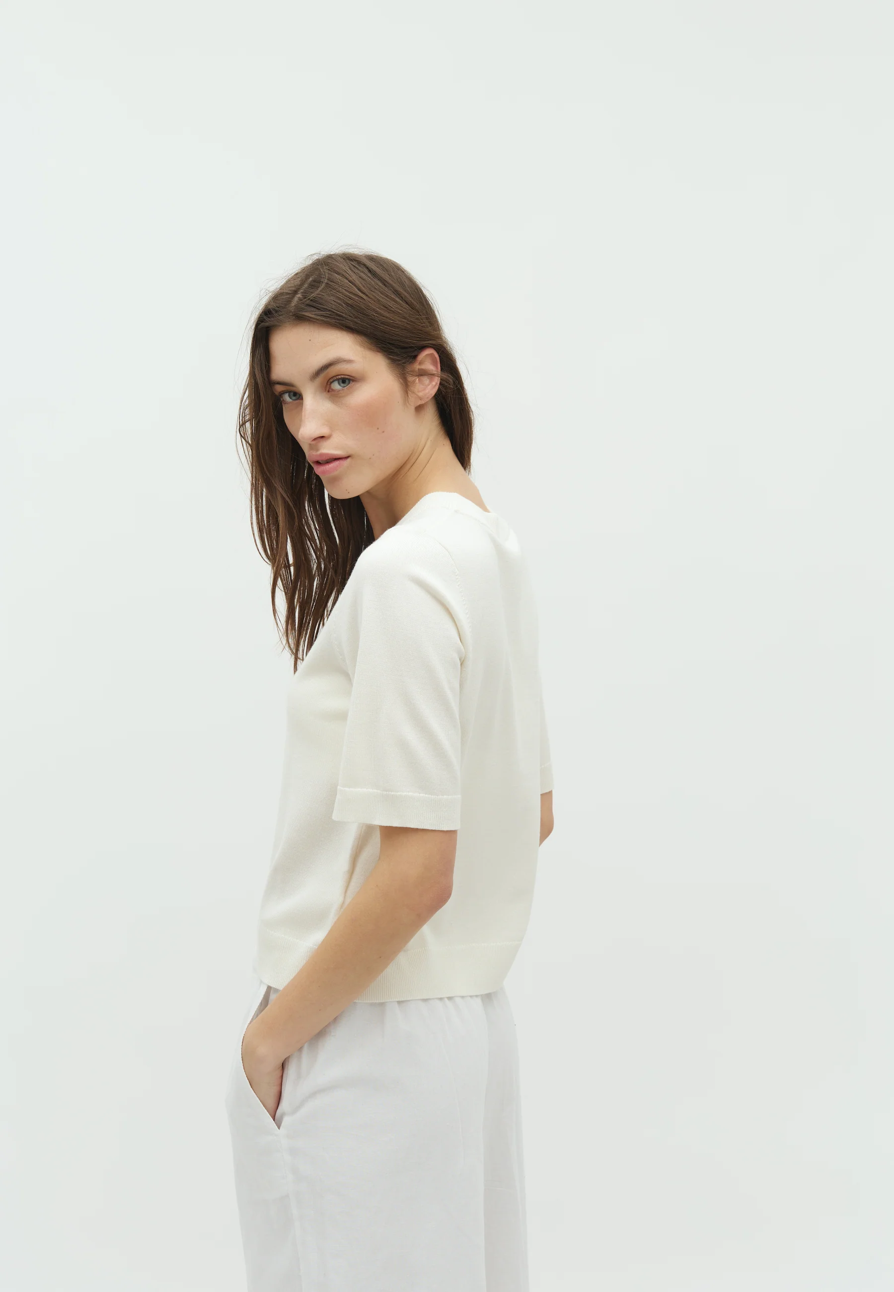 Carla-M Knit Blouse - Sugar - Image 3
