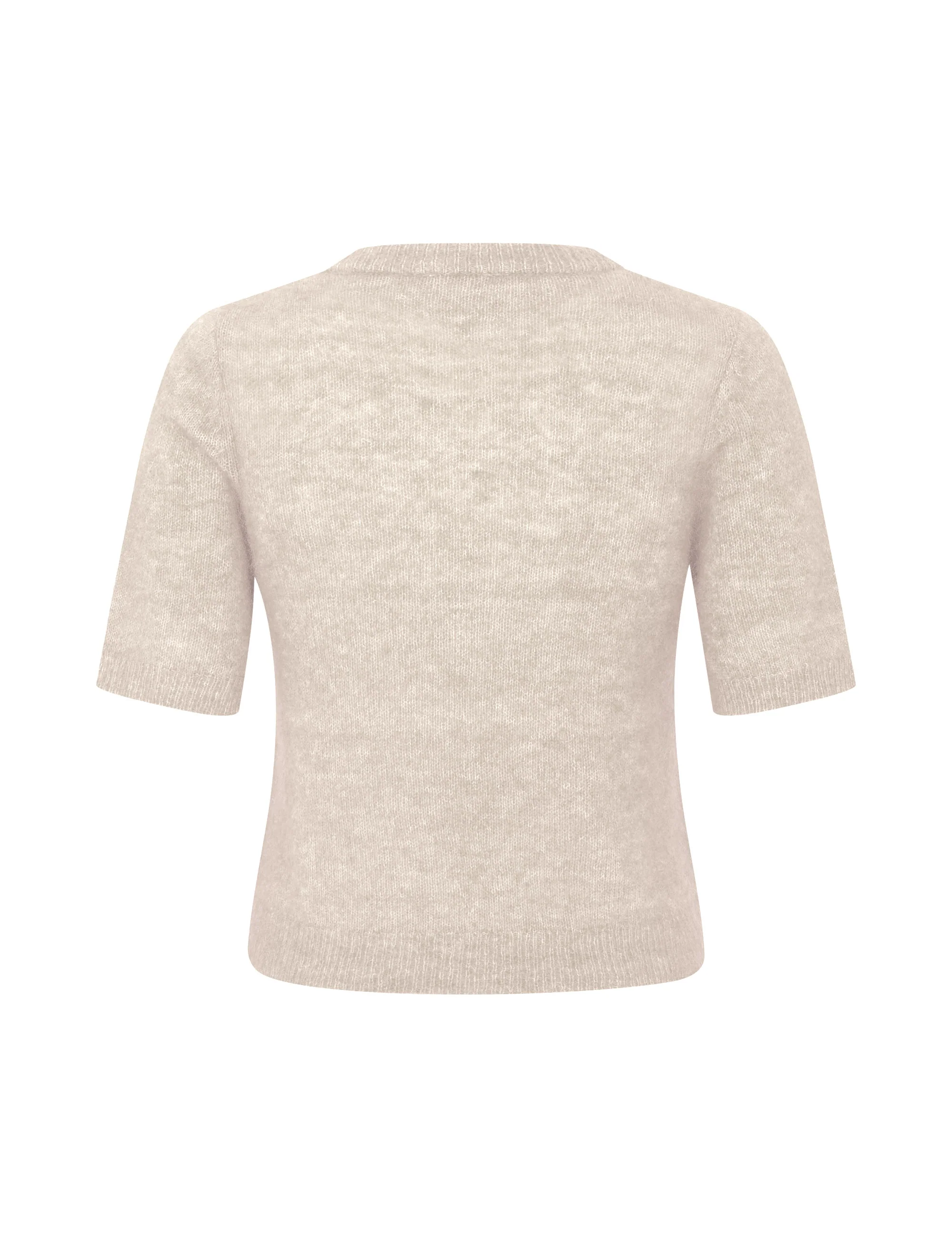 Carla-M Knit Sweater - Oat Melange - Image 2