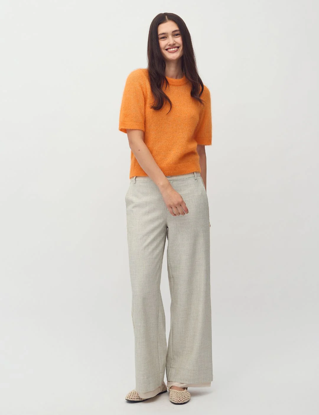 Carla-M Knit Sweater - Orange Peel - Image 2