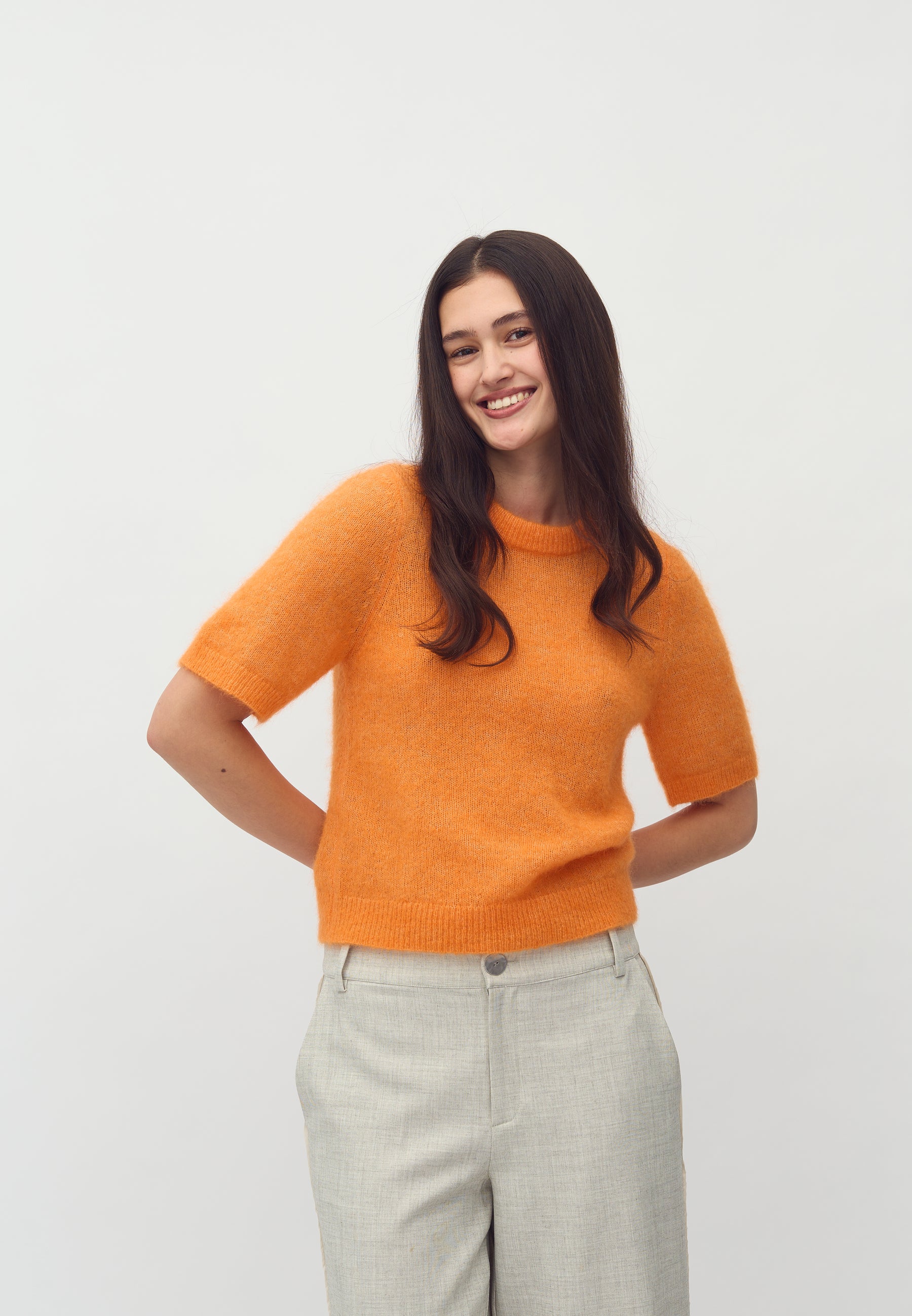 Carla-M Knit Sweater - Orange Peel - Image 3