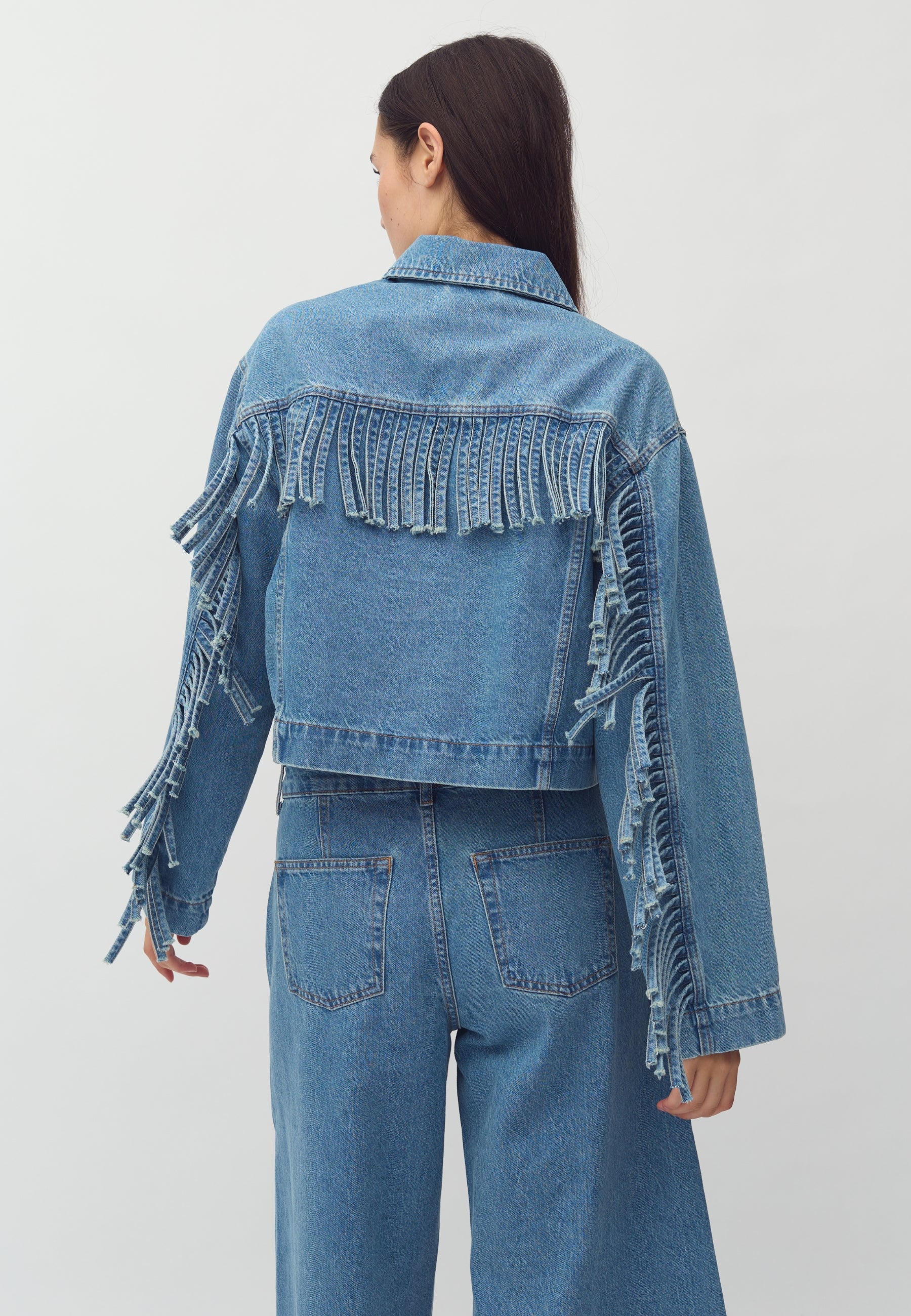 Catherina-M Denim Jacket - Light Blue Wash - Image 3
