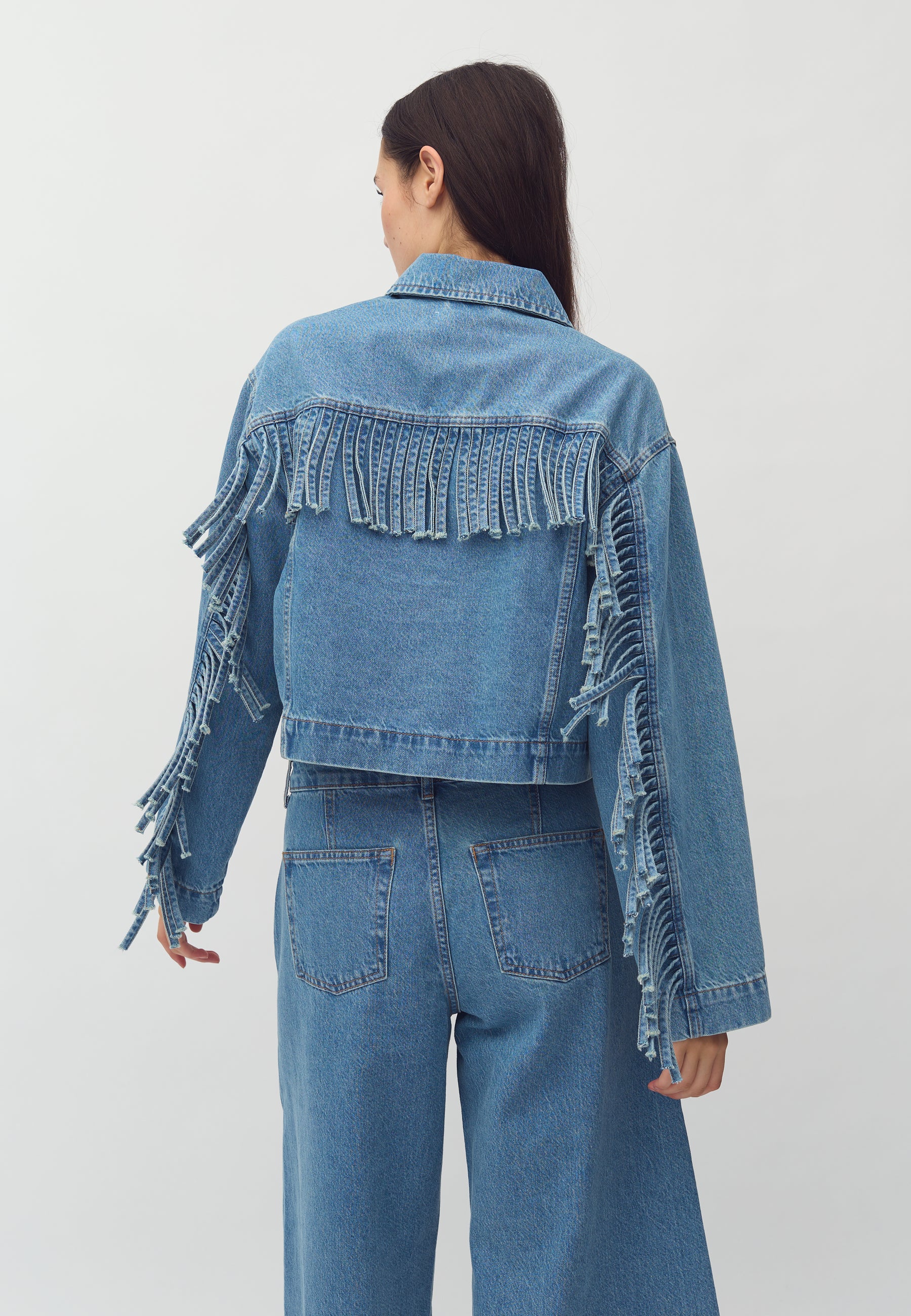 Catherina-M Denim Jacket - Light Blue Wash - Image 4