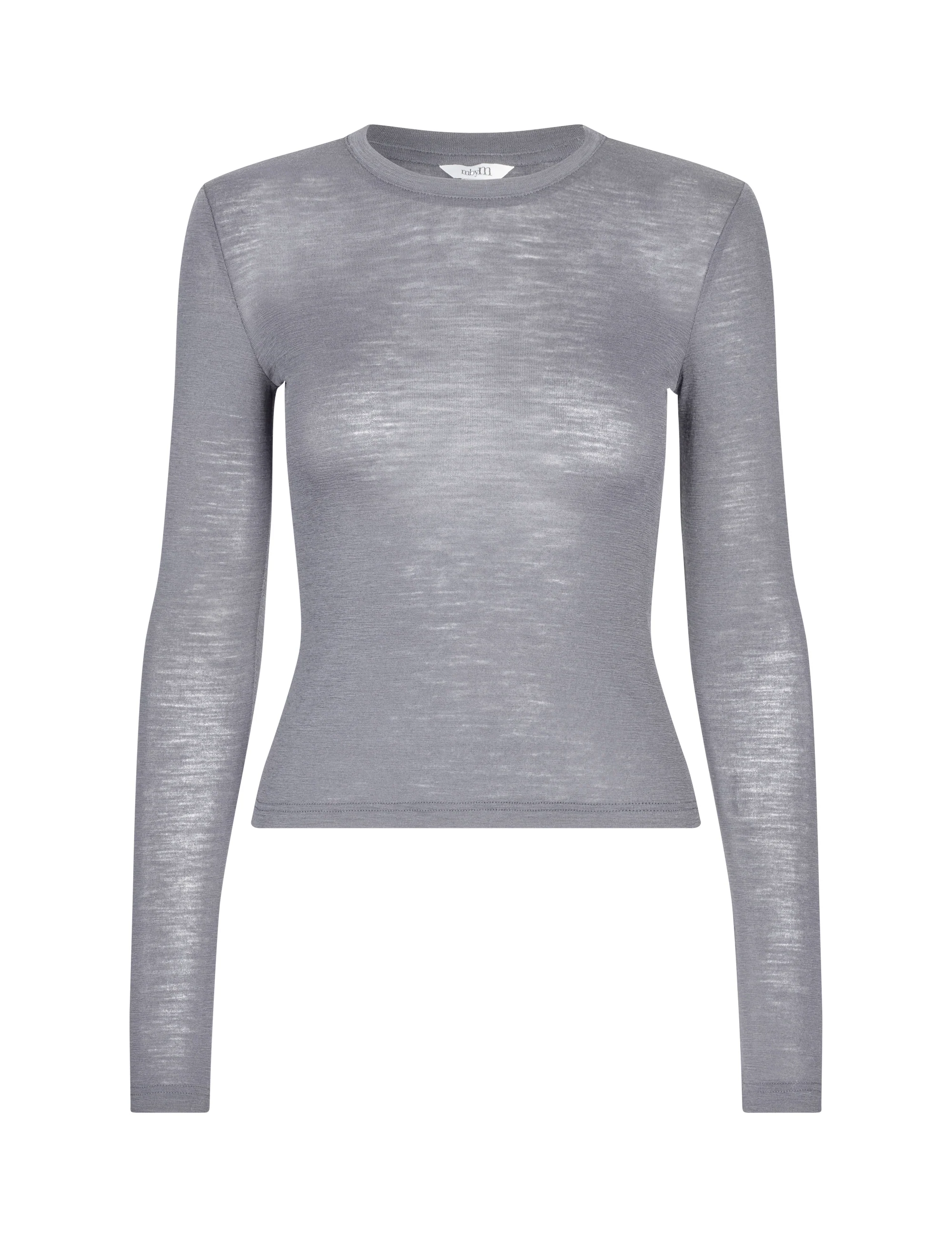 Christina-M Basic Top - Medium Grey Melange - Image 7