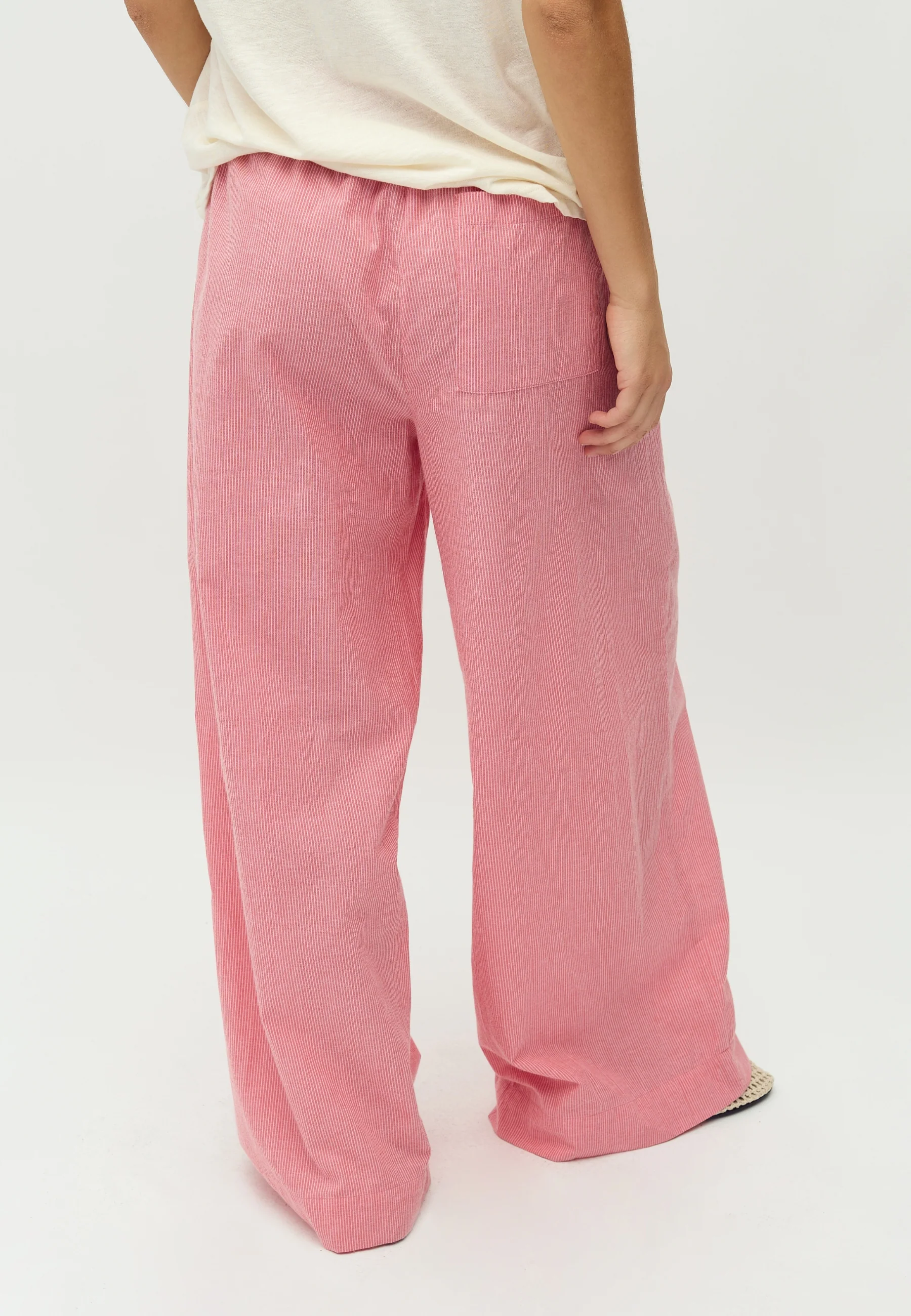 Clari-M Trousers - Pink Red Stripe - Image 4