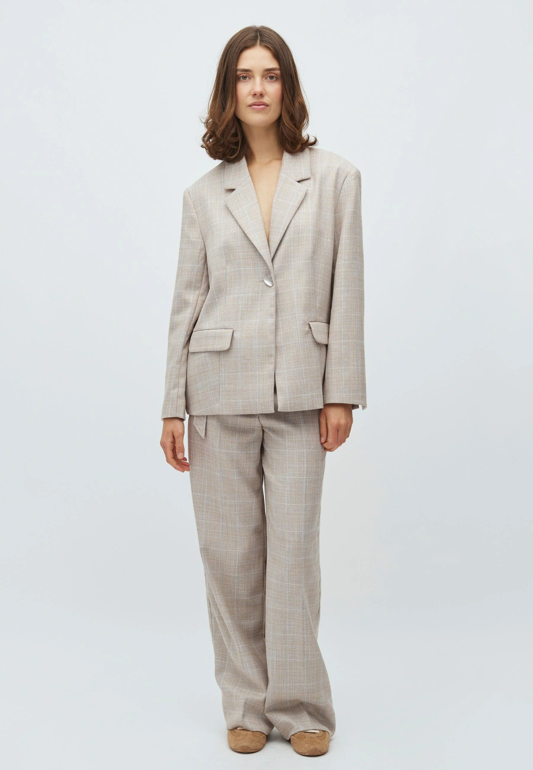 Clementa-M Pants - Beige Check
