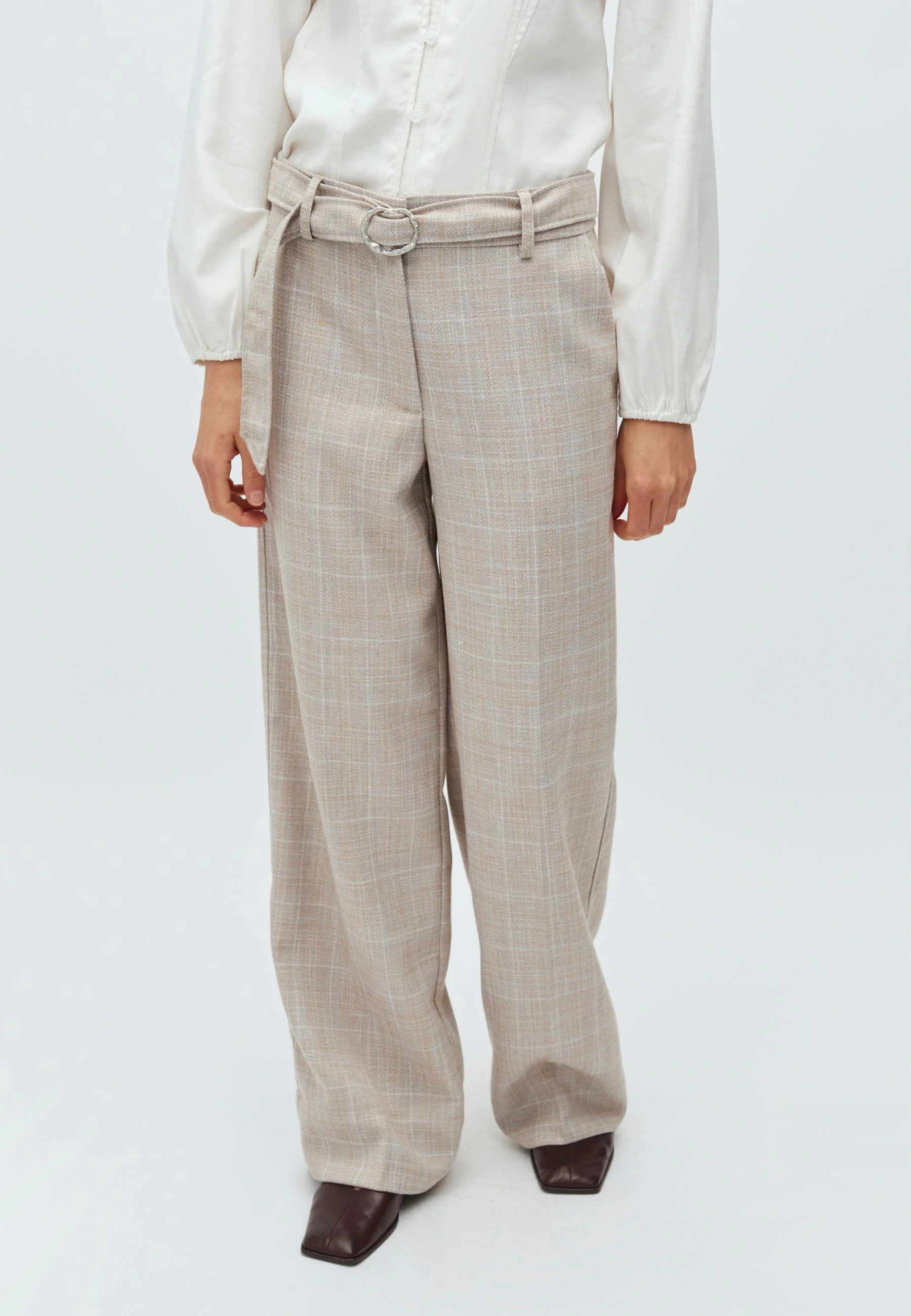 Clementa-M Pants - Beige Check - Image 2