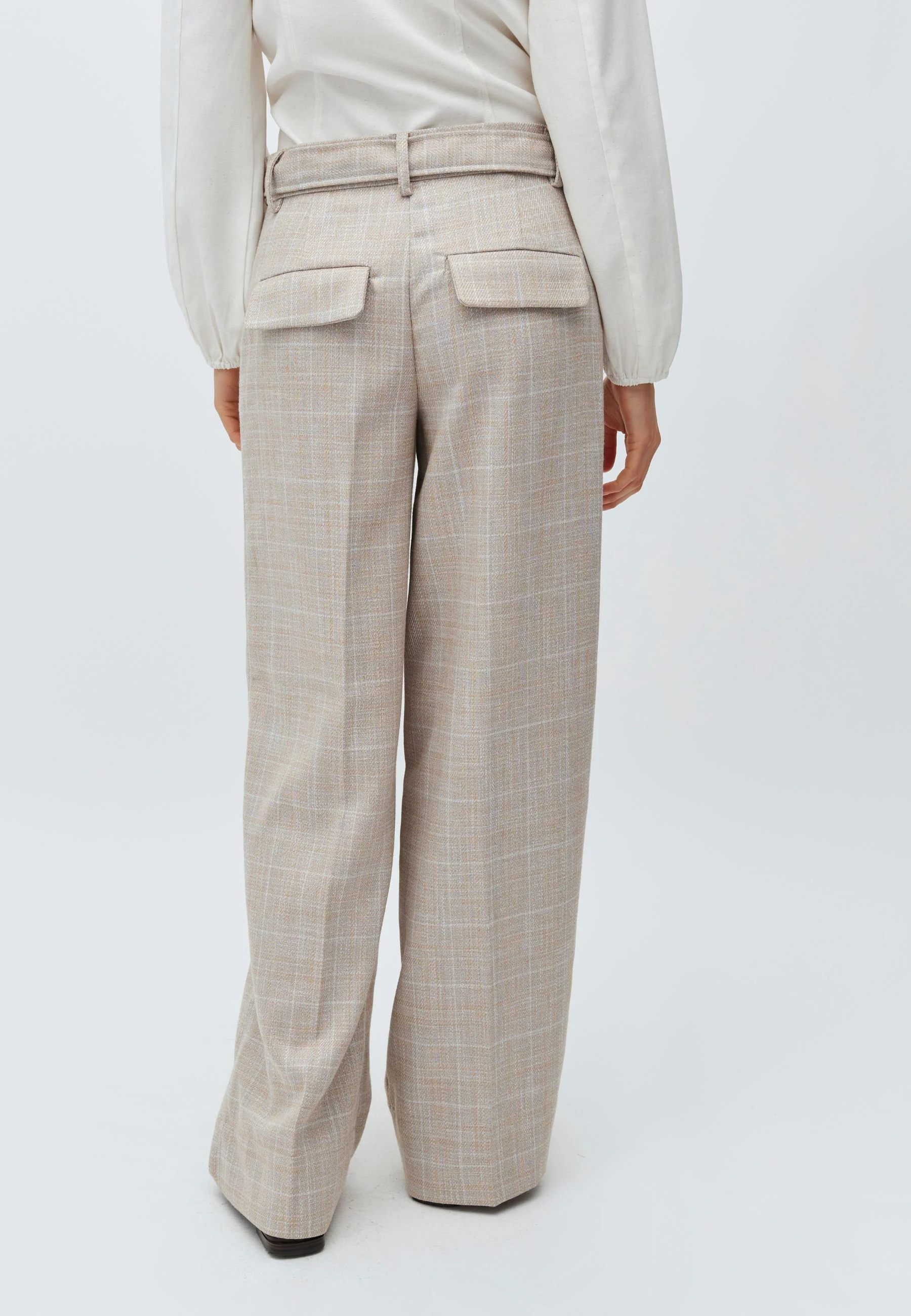 Clementa-M Pants - Beige Check - Image 4