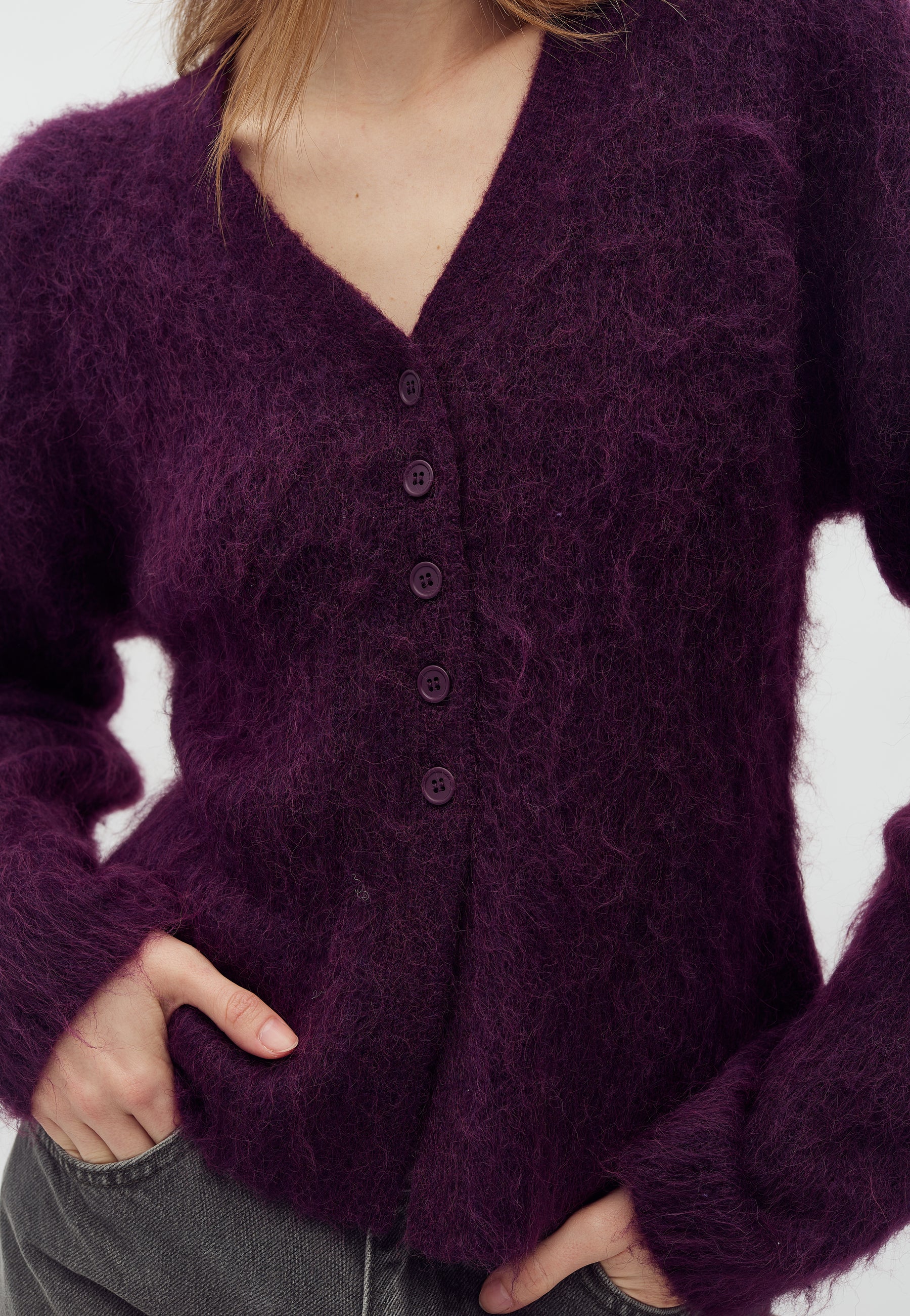 Conni-M Knit Sweater - Blackberry Wine - Image 2