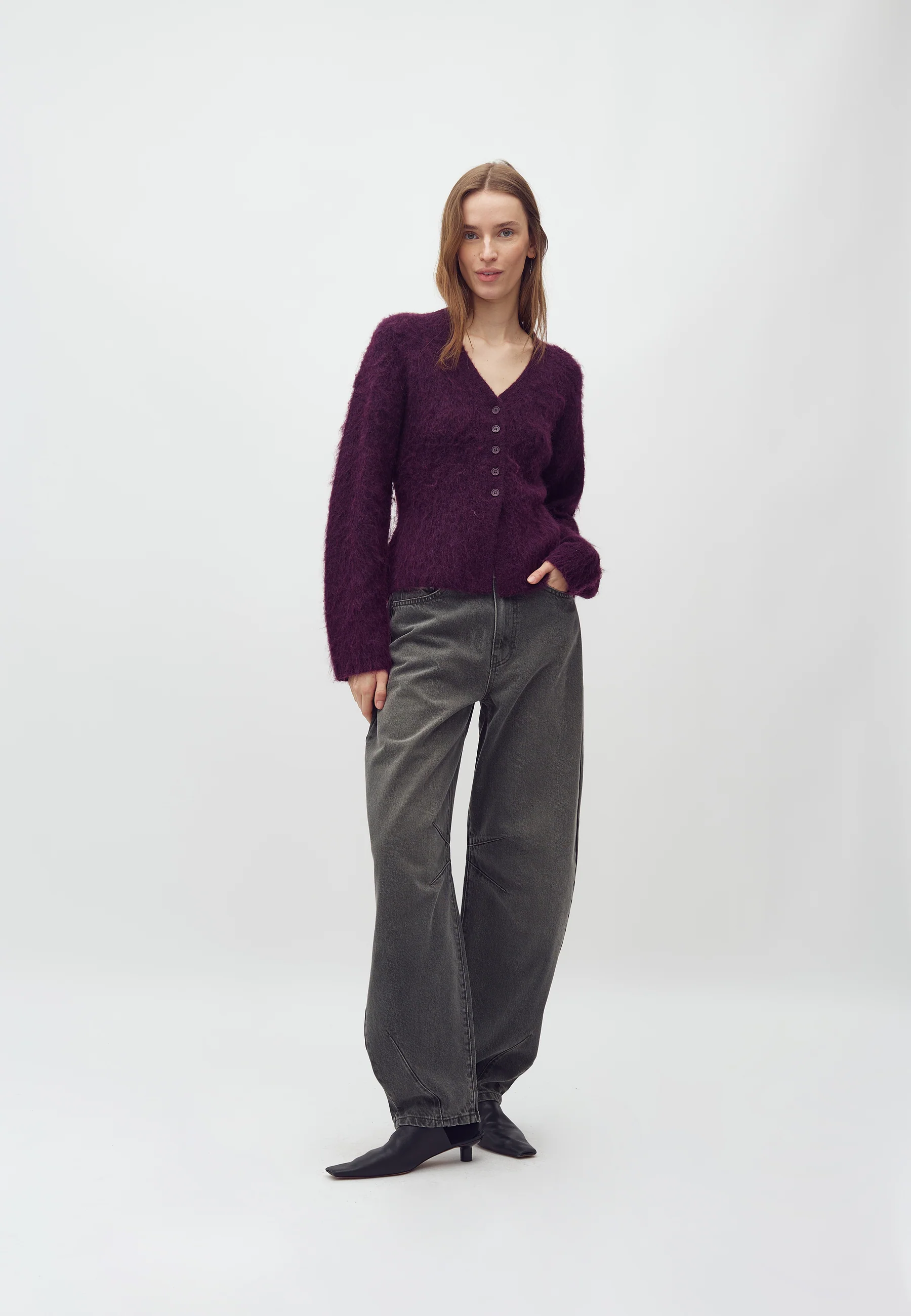 Conni-M Knit Sweater - Blackberry Wine - Image 5