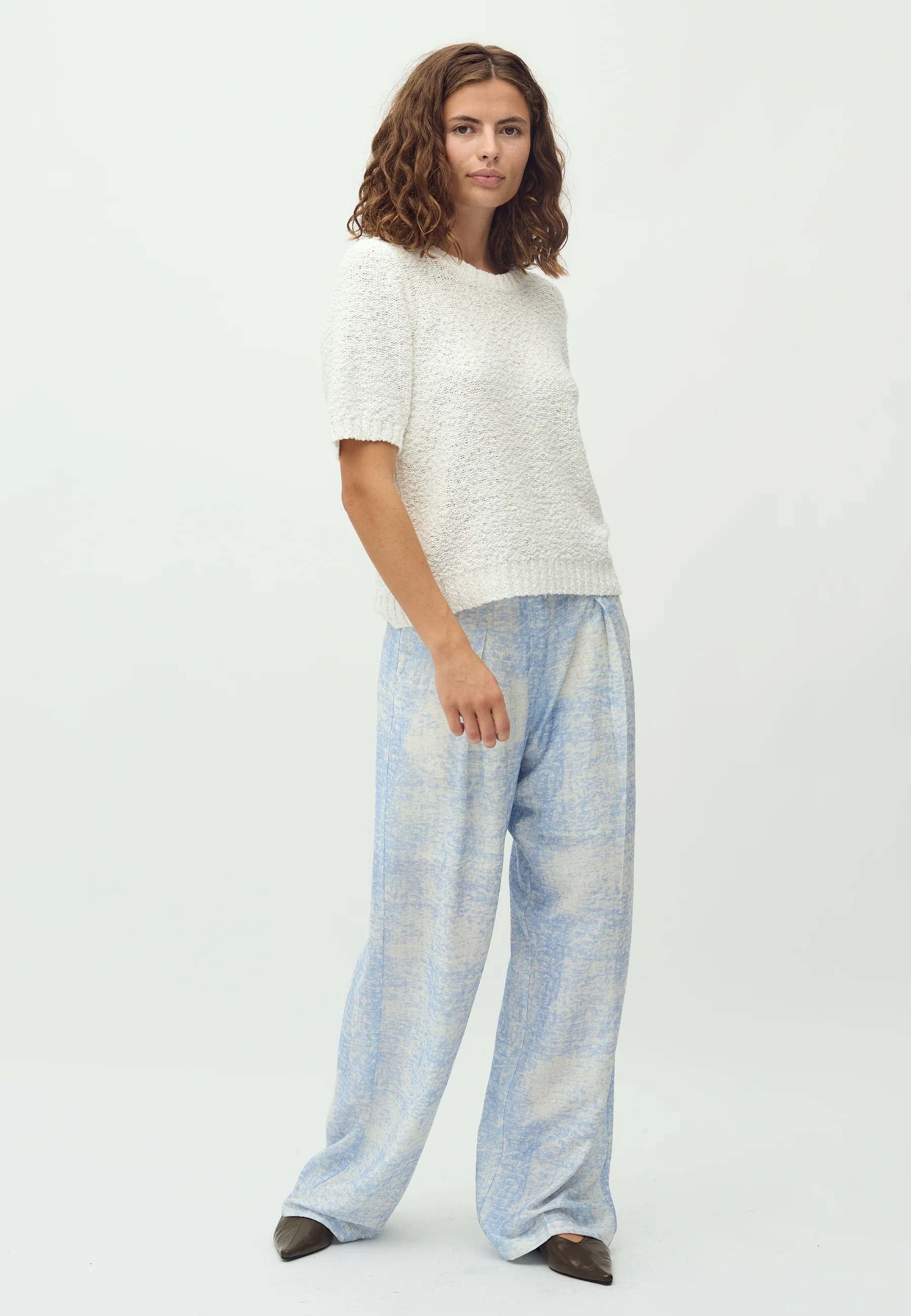 Cristiana Long-M Trousers - Blue Valana Print