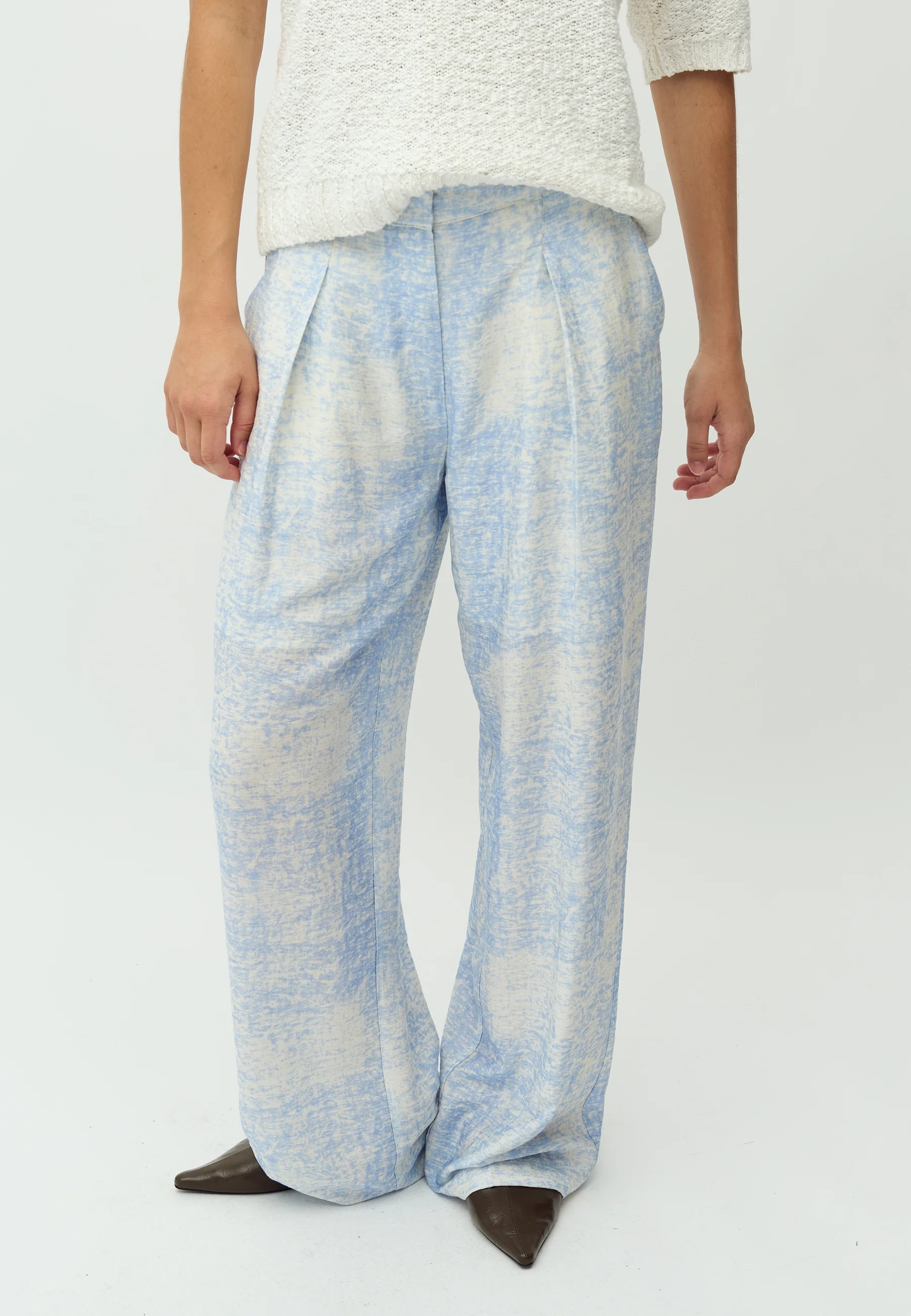 Cristiana Long-M Trousers - Blue Valana Print - Image 2