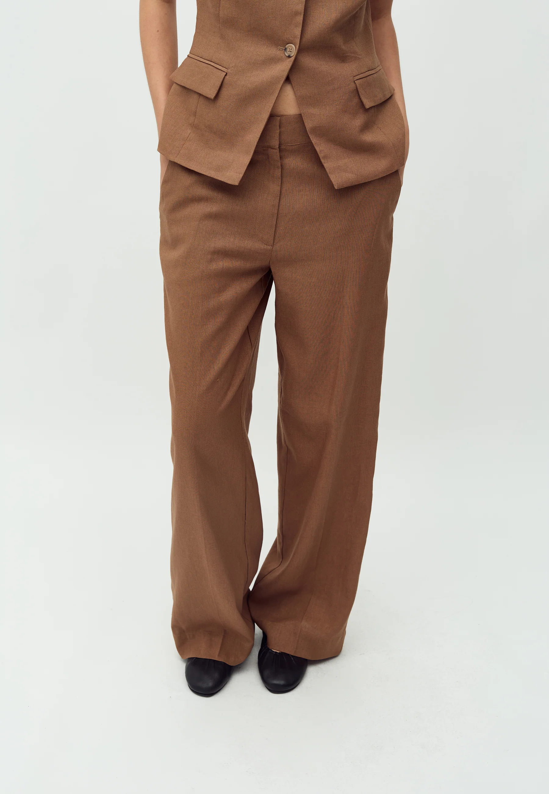 Cristiana Long-M Trousers - Coca Mocha - Image 2