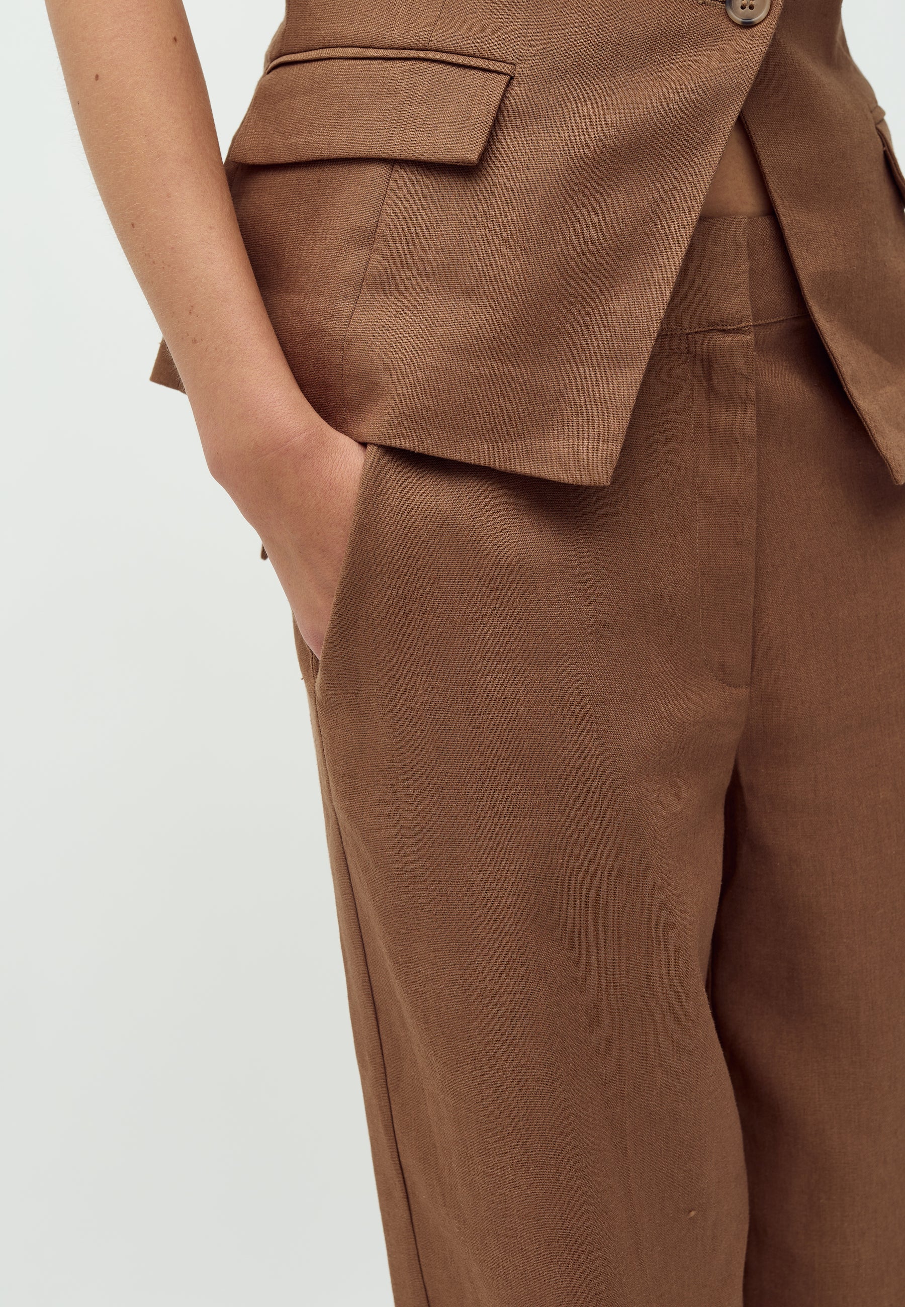 Cristiana Long-M Trousers - Coca Mocha - Image 3