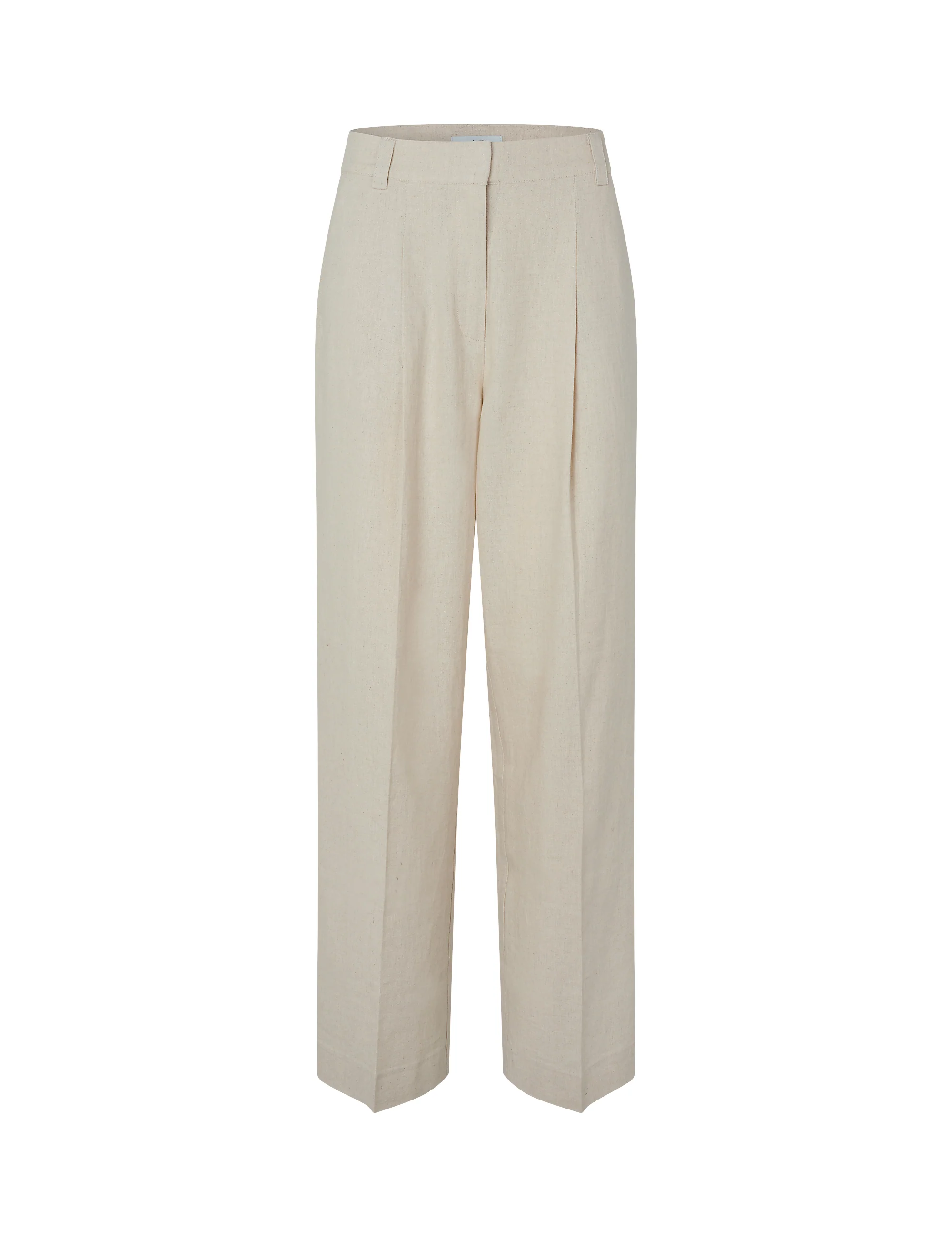 Cristiana Long-M Trousers - Natural Linen