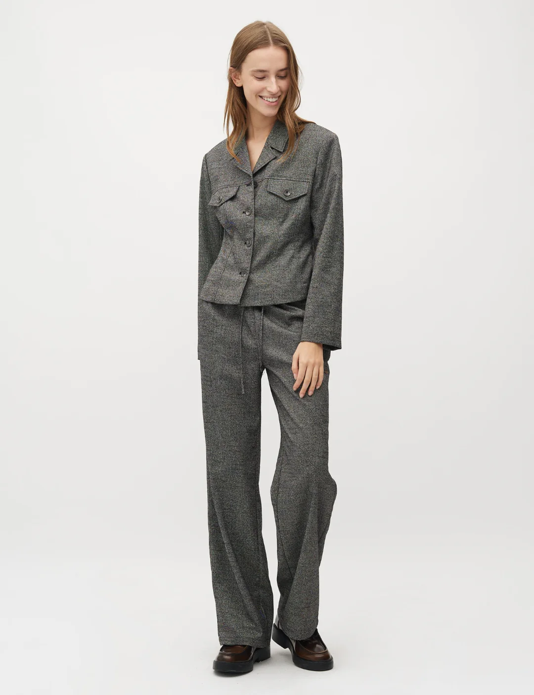 Cyril-M Trousers - Charcoal Melange