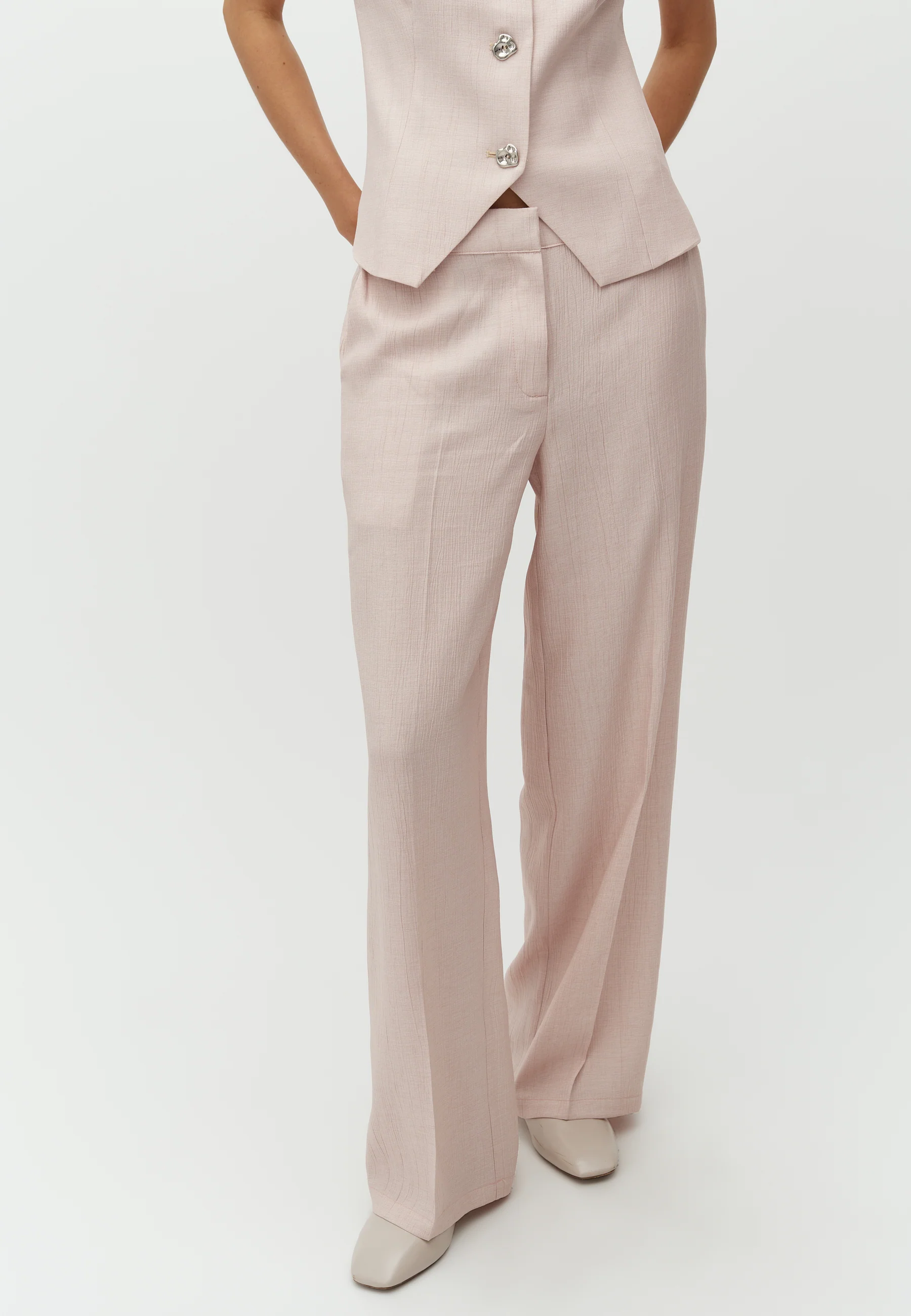 Dagnise-M Trousers - Rose Red Light Melange - Image 2