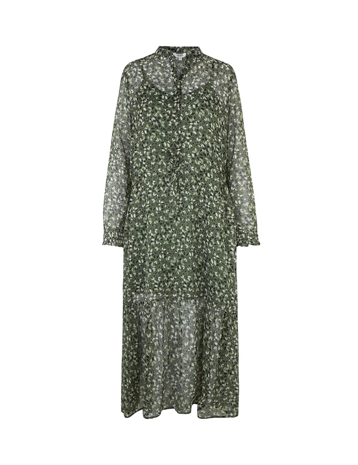 Diaz-M Dress - Lisha Print Bronze Green