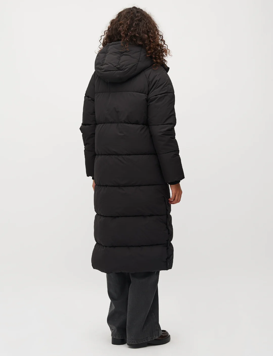 Ela Slit Puffer Jacket - Black - Image 5