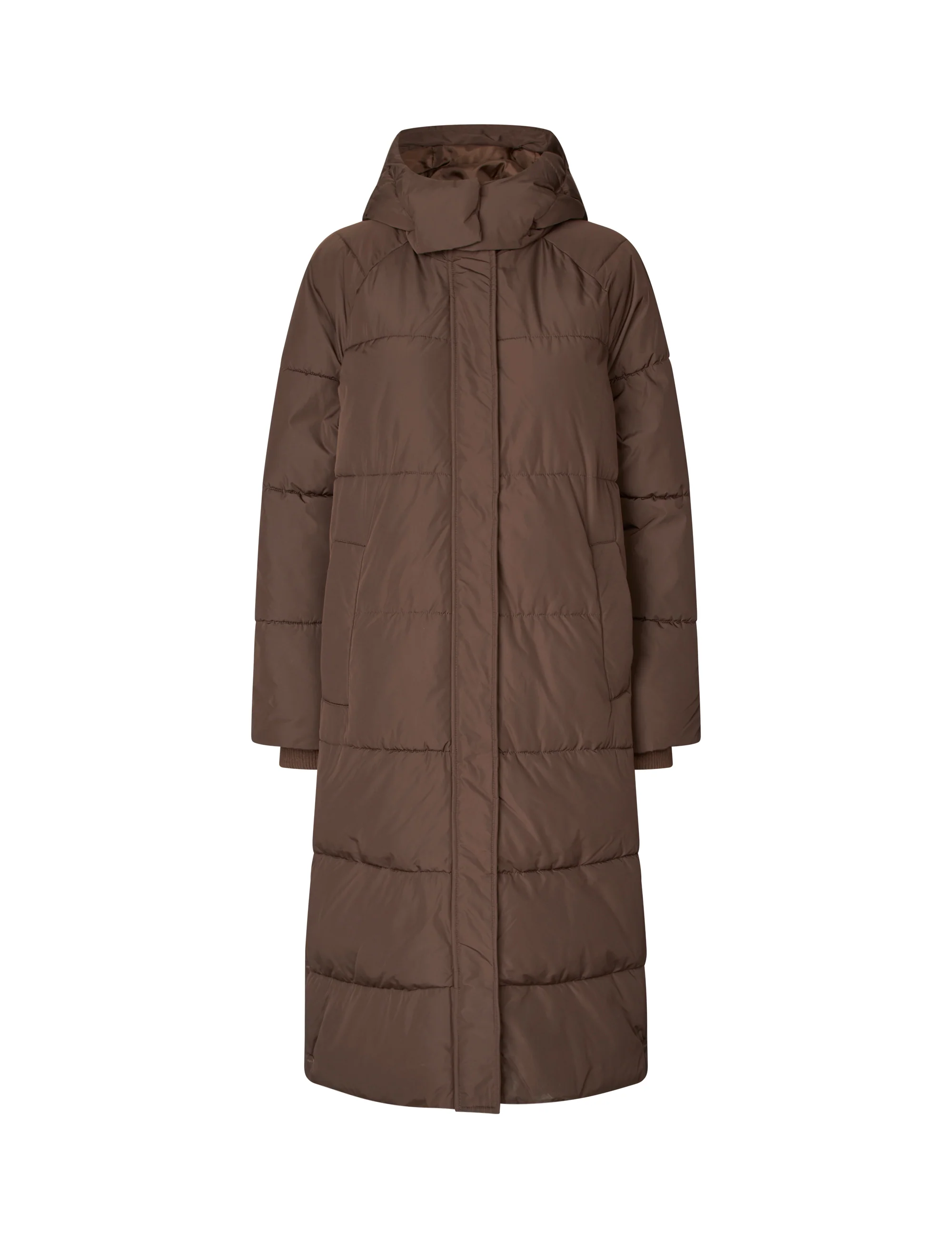 Ela Slit Puffer Jacket - Cocoa