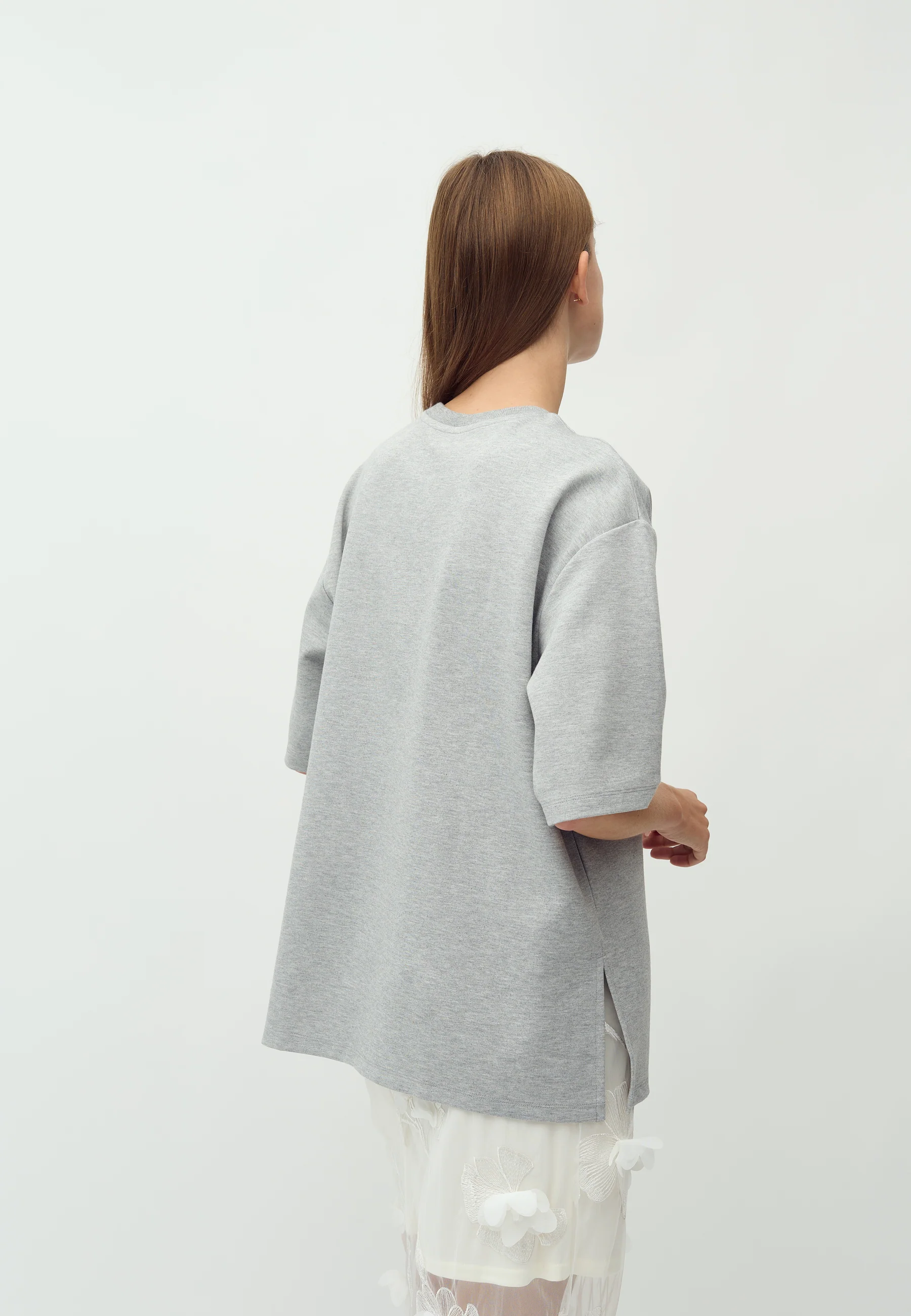 Emrylis-M T-shirt - Light Grey Melange - Image 2