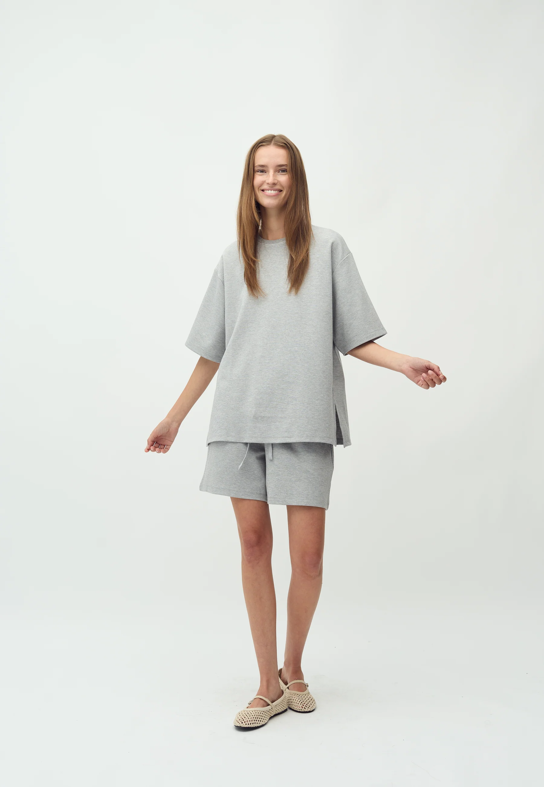 Emrylis-M T-shirt - Light Grey Melange - Image 4
