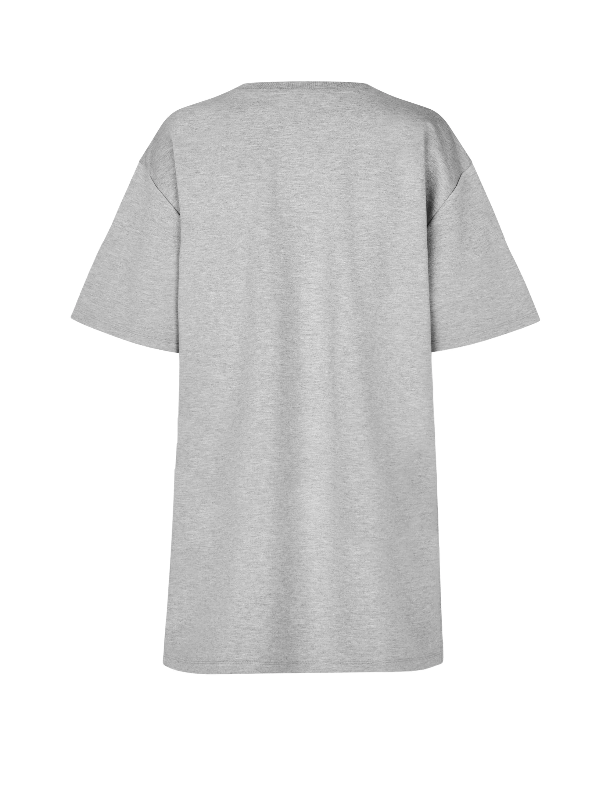 Emrys Long-M Dress - Light Grey Melange - Image 2
