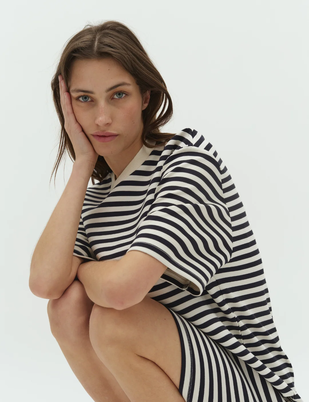 Emrys Long-M Dress - Night Sky Sugar Stripe - Image 2