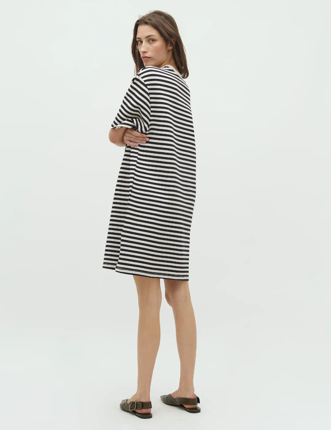 Emrys Long-M Dress - Night Sky Sugar Stripe - Image 3