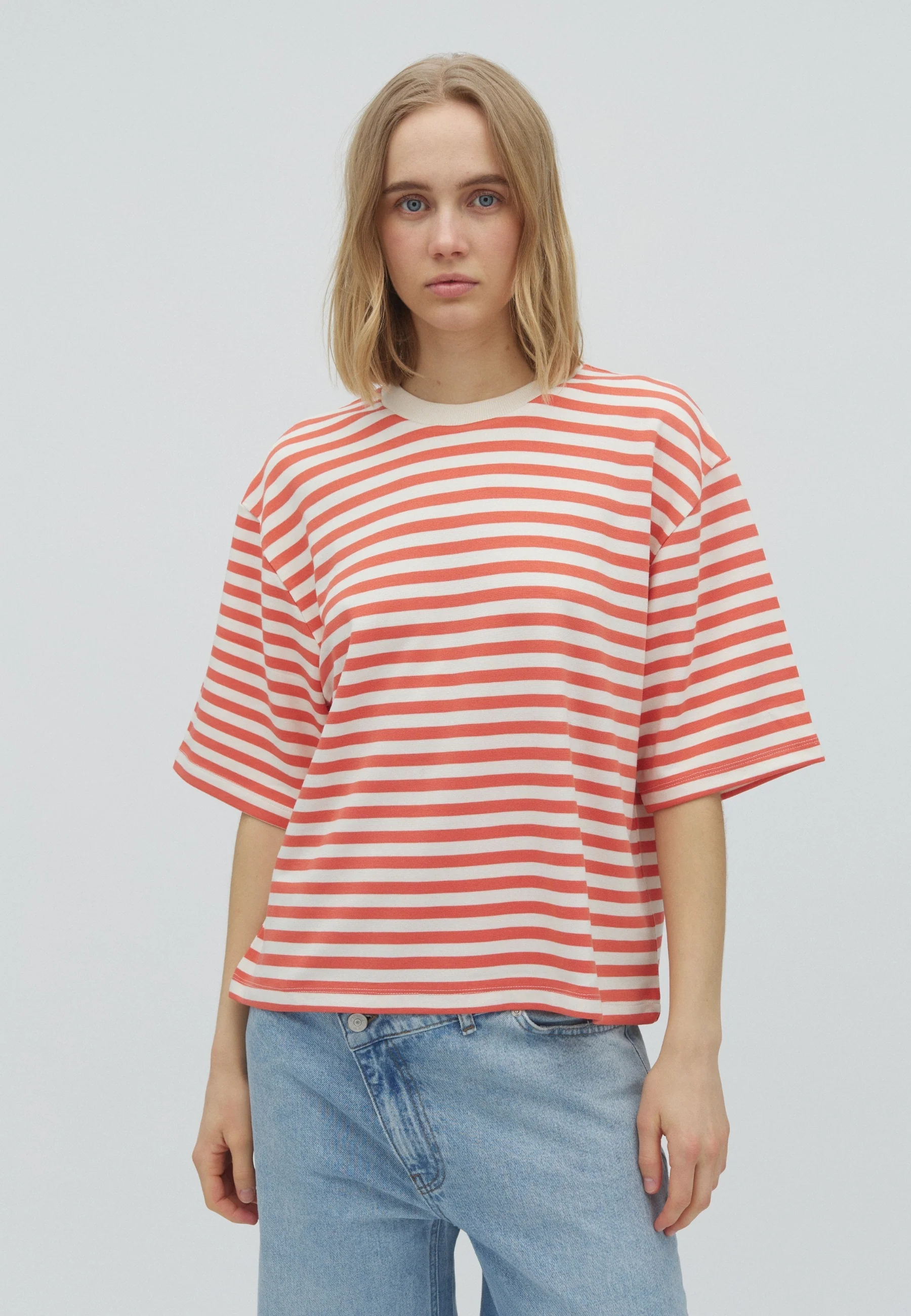 Emrys-M T-shirt - Emberglow Stripe