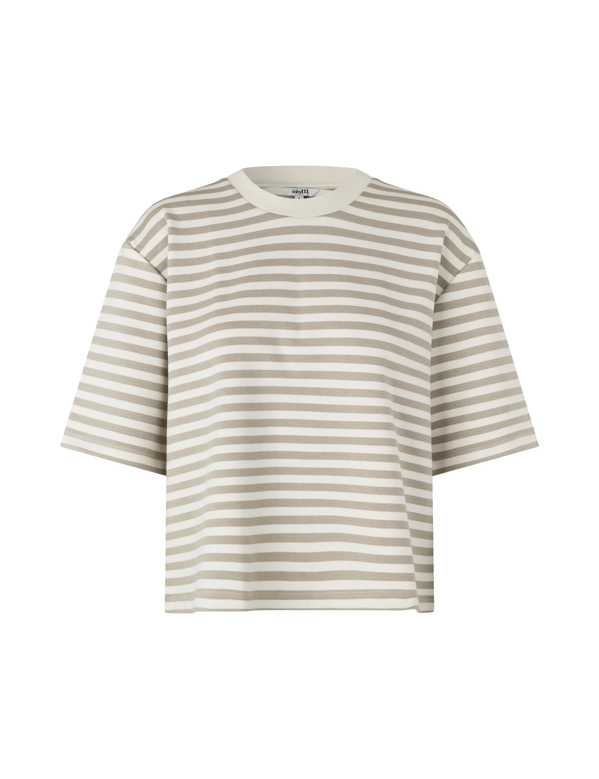 Emrys-M T-shirt - Island Fossil Sugar Stripe - Image 4