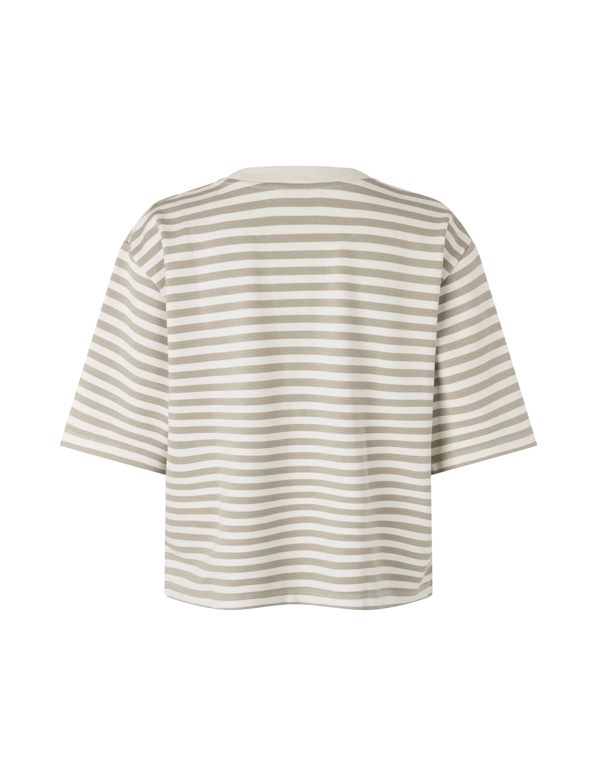 Emrys-M T-shirt - Island Fossil Sugar Stripe - Image 5