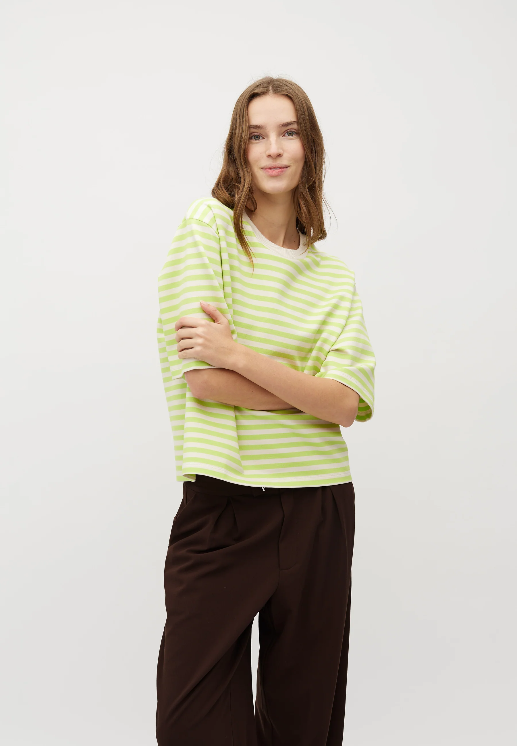 Emrys-M T-shirt - Sunny Lime Sugar Stripe