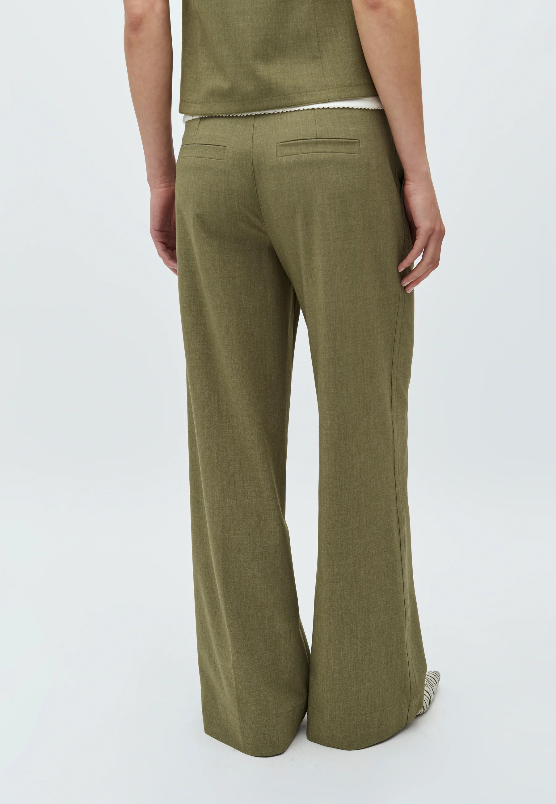 Farin-M Pants - Dusty Olive Melange - Image 3